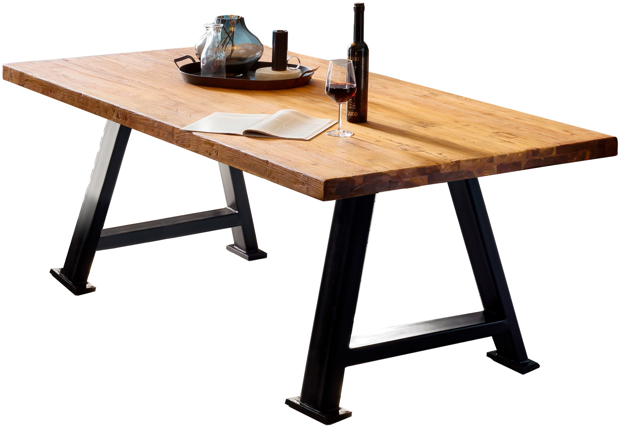 SIT Plateau de table »Pordenone aus recyceltem Teakholz – Natur – Unikat« 1 cuis tlg. Plateau de table doublé avec épaisseur marquée de 50 mm