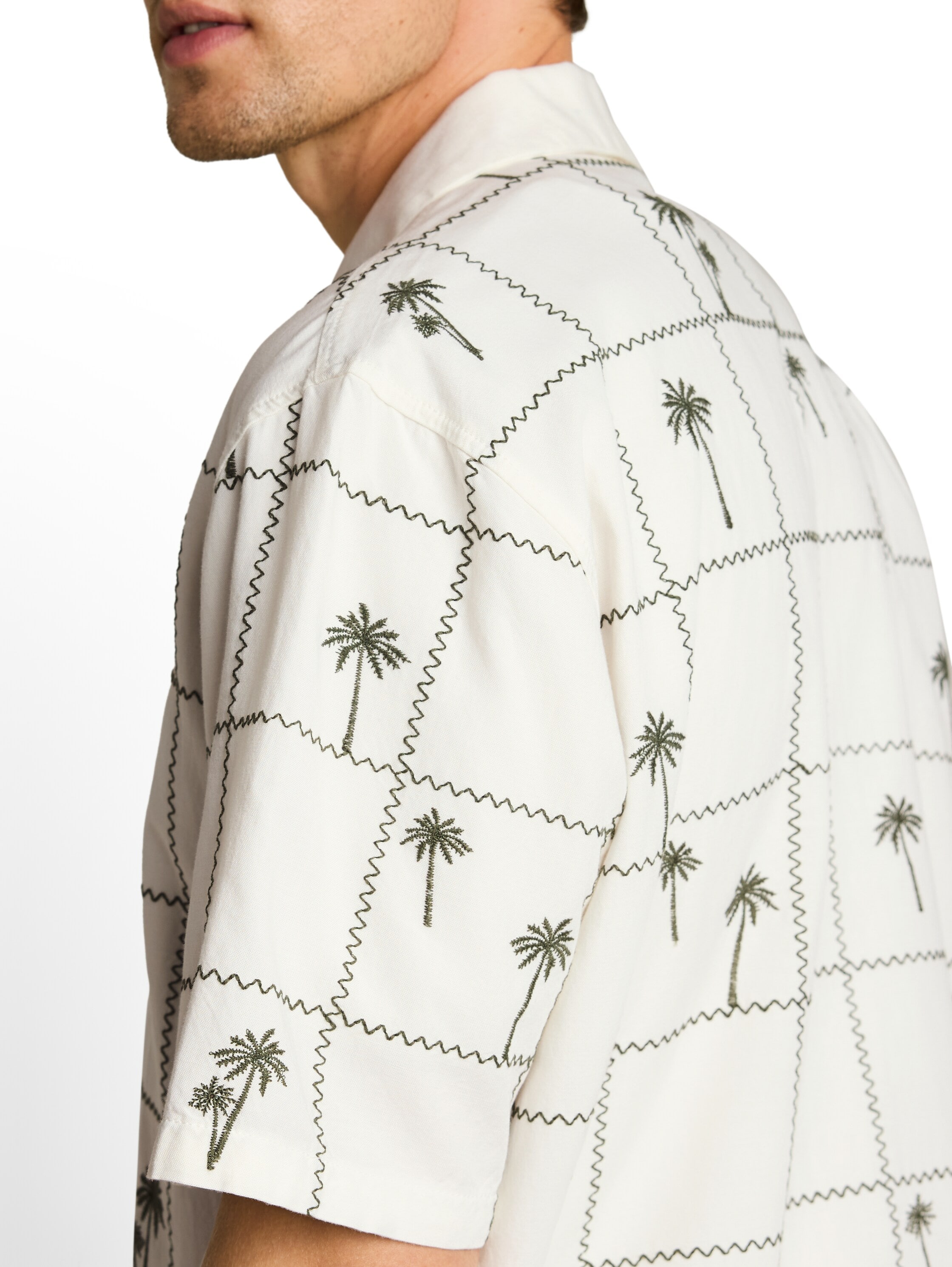 TOM TAILOR Denim T-shirt à manches courtes chemise d'été avec broderies
