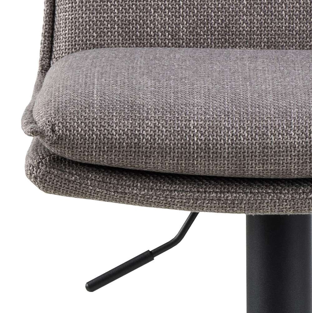 ACTONA GROUP Tabouret de bar »Flynn Barstuhl, Höhenverstellbar,« rembourré, pied trompette noir, vérin à gaz, pivotant, lot de 2