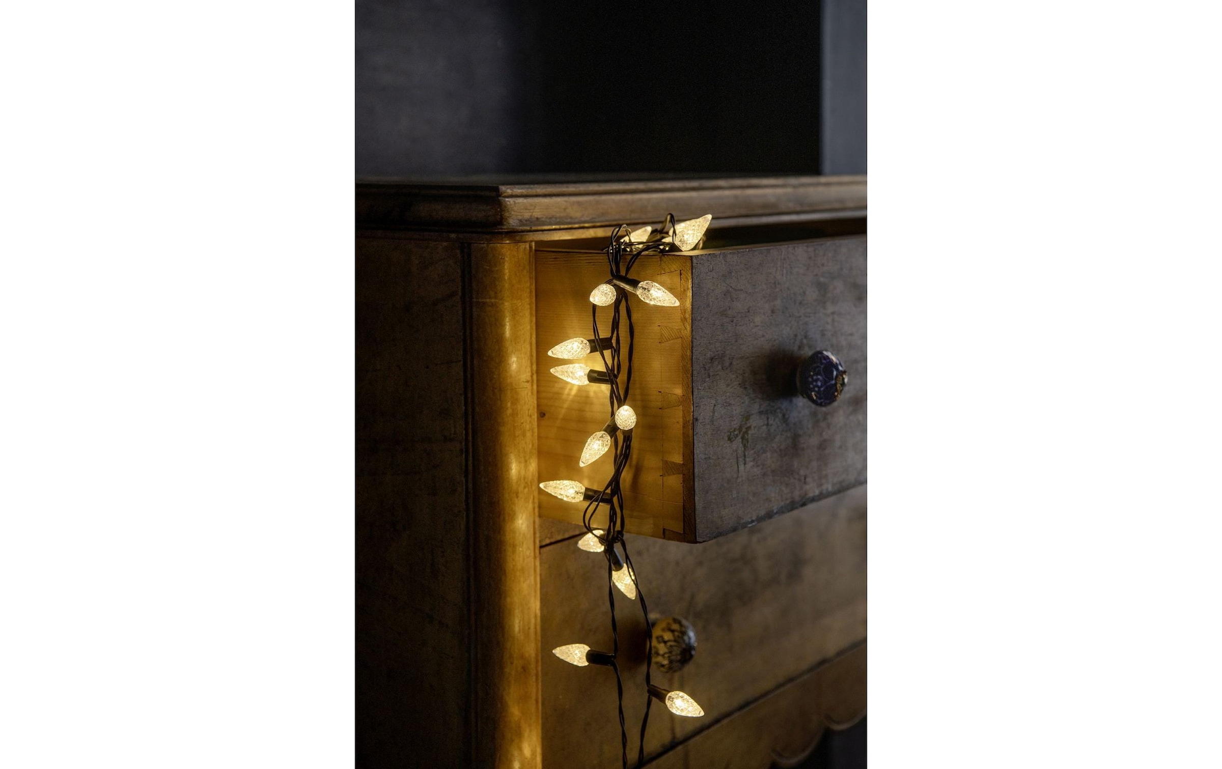 STT Guirlande lumineuse »LED-Lichterkette Battery Diamond cones 40 LED, 4m«