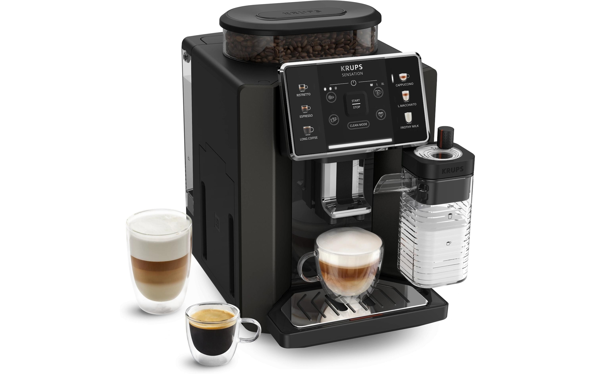 Krups Machine à café automatique »EA9129 Sensation Milk« 6 Kaffee- und Milchspezialitäten, aut. Reinigung, Metall-Brühgruppe