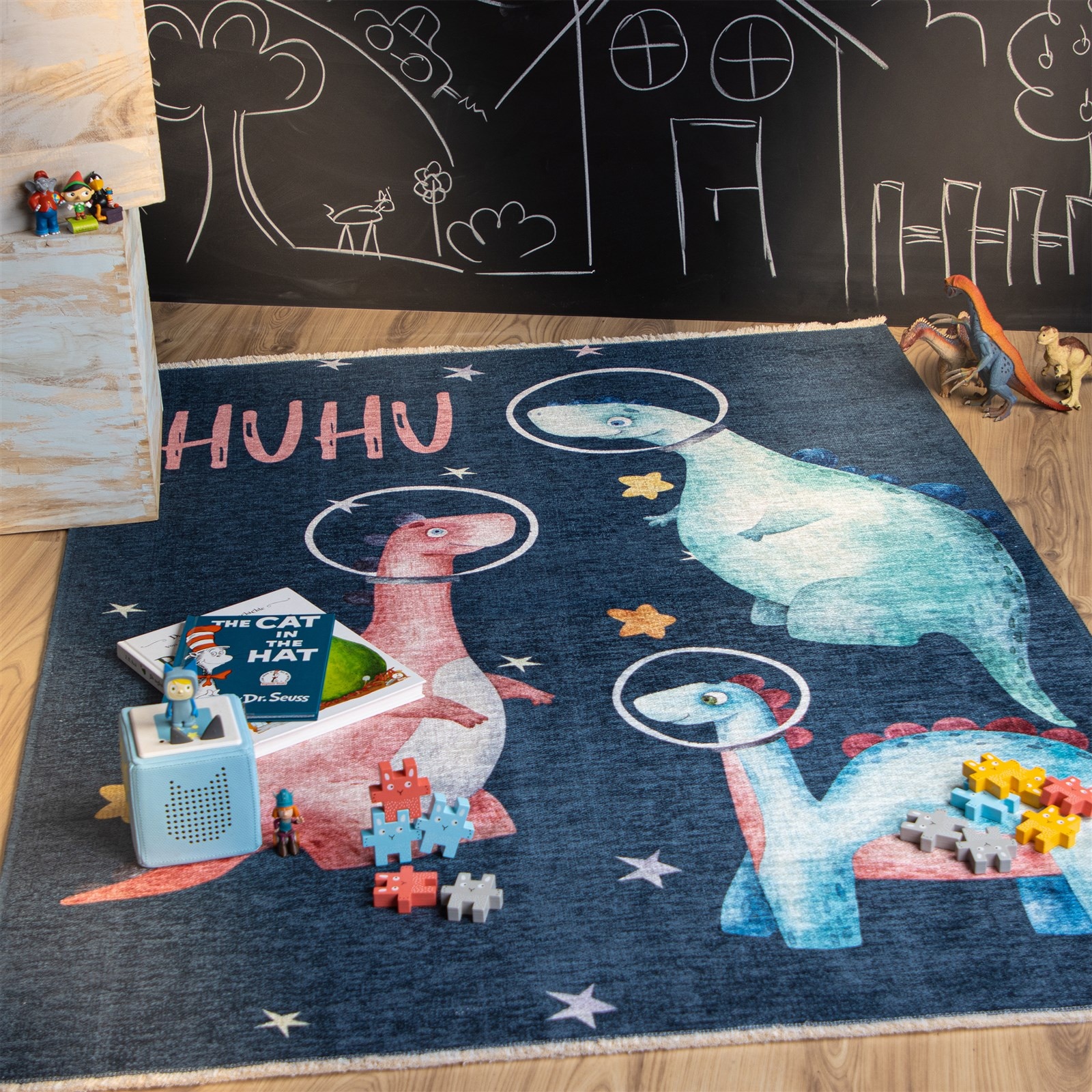 Kayoom Tapis pour enfants »Joanna 627« Rectangulaire 6 mm Höhe Kurzflor, Dino, Dinosaurier
