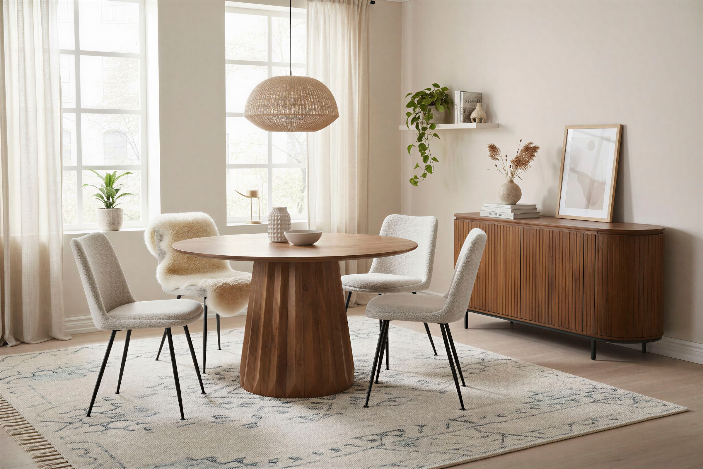 SIT Chaise à 4 pieds »Krakau 2er-Set Bouclé Esszimmerstühle mit Metallgestell« (Ensemble) 2 cuisHousse bouclé certifiée Öko-Tex & design polyvalent