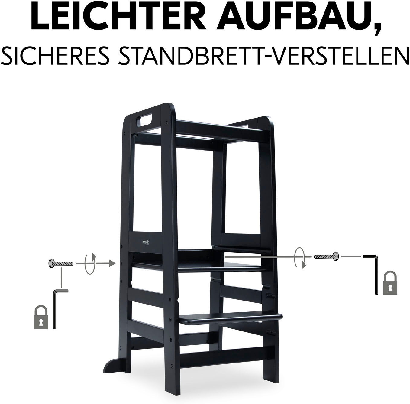 Hauck Assis-debout »Lernturm Learn N Explore, Black« ()