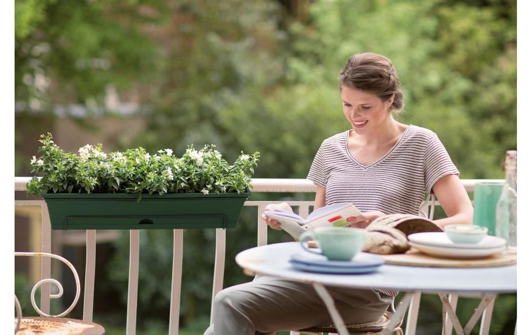 Elho Pot de fleurs »Green Basics Balkonkasten Allin1 70 cm«