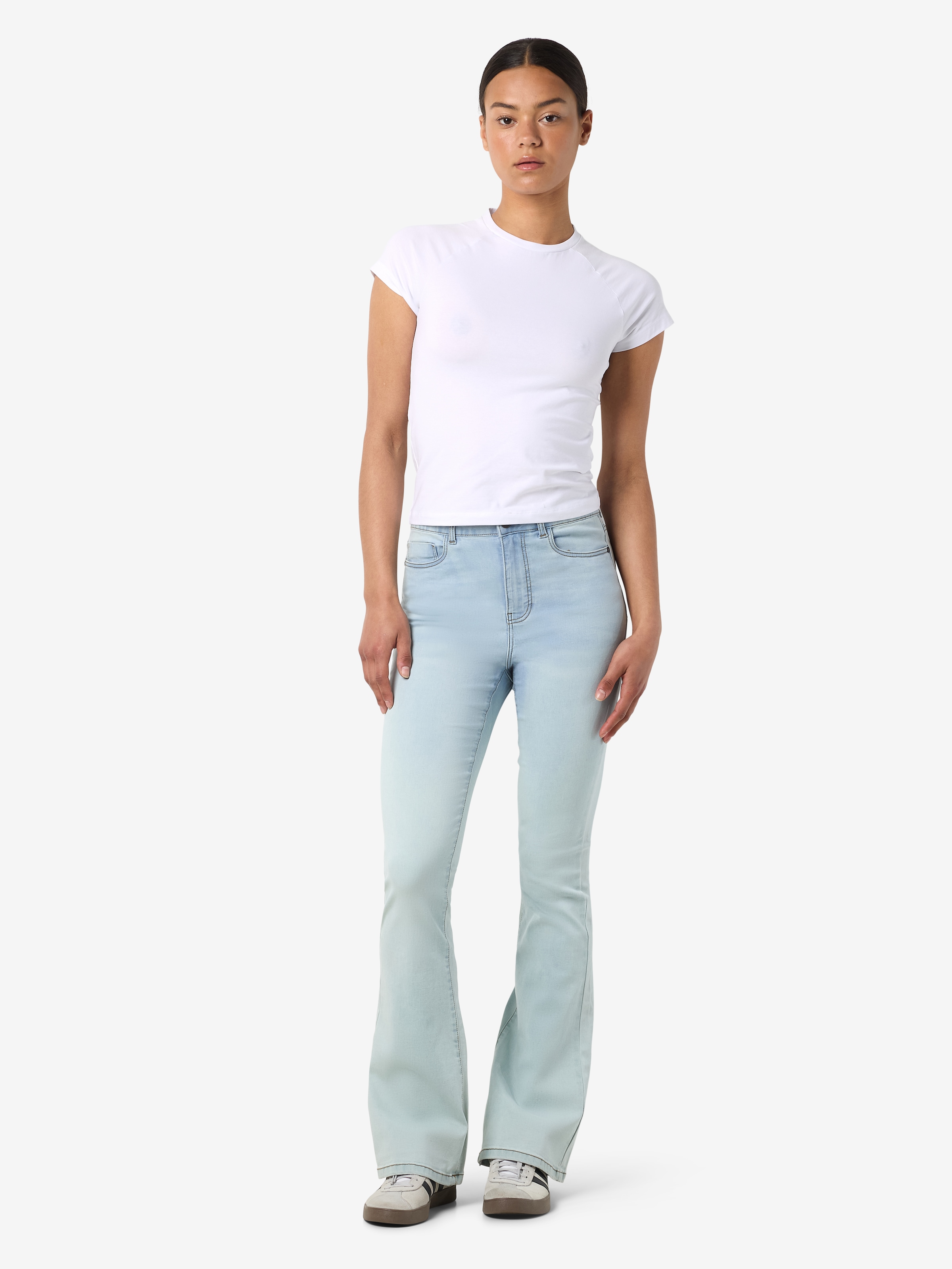 Noisy may Bootcut-Jeans »NMSALLIE HW SKINNY FLAR VI515LB FWD NOOS«
