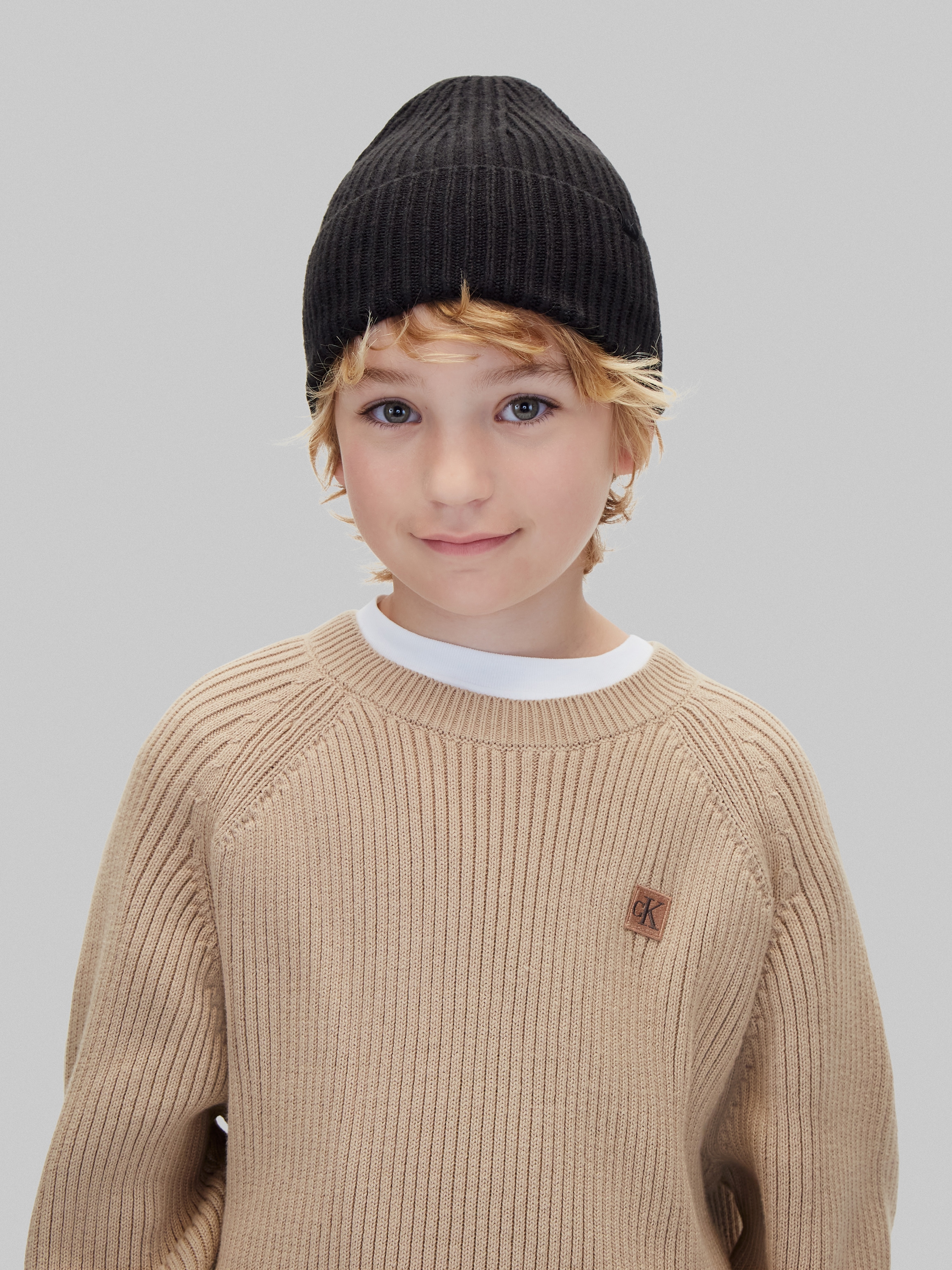 Calvin Klein Jeans Bonnet avec étiquette monogramme