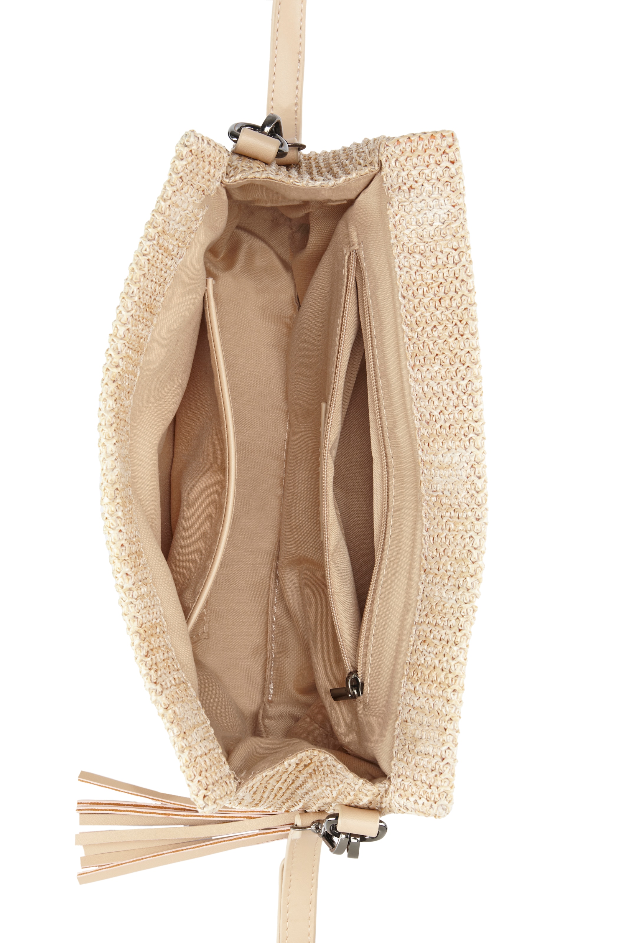 Vivance Sac à bandoulière »Clutch« Handtasche,Schultertasche,Tragetasche,Crossbody Bag, Bast-Optik VEGAN