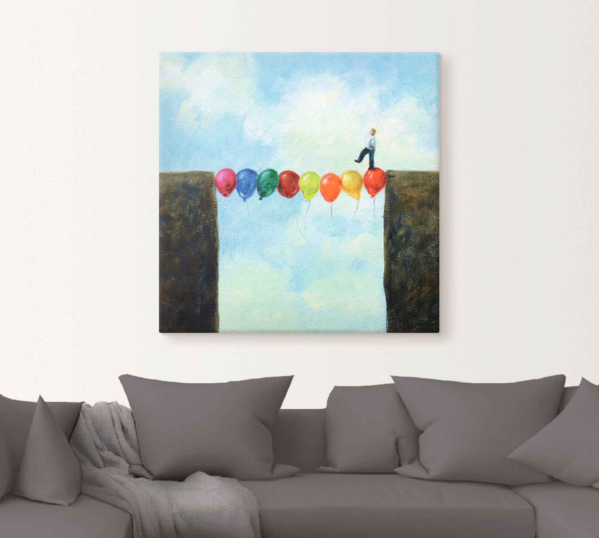 Artland Wandbild »Eine Brücke schlagen« Mann 1 Stk. tlg. als Leinwandbild, Poster in verschied. Grössen