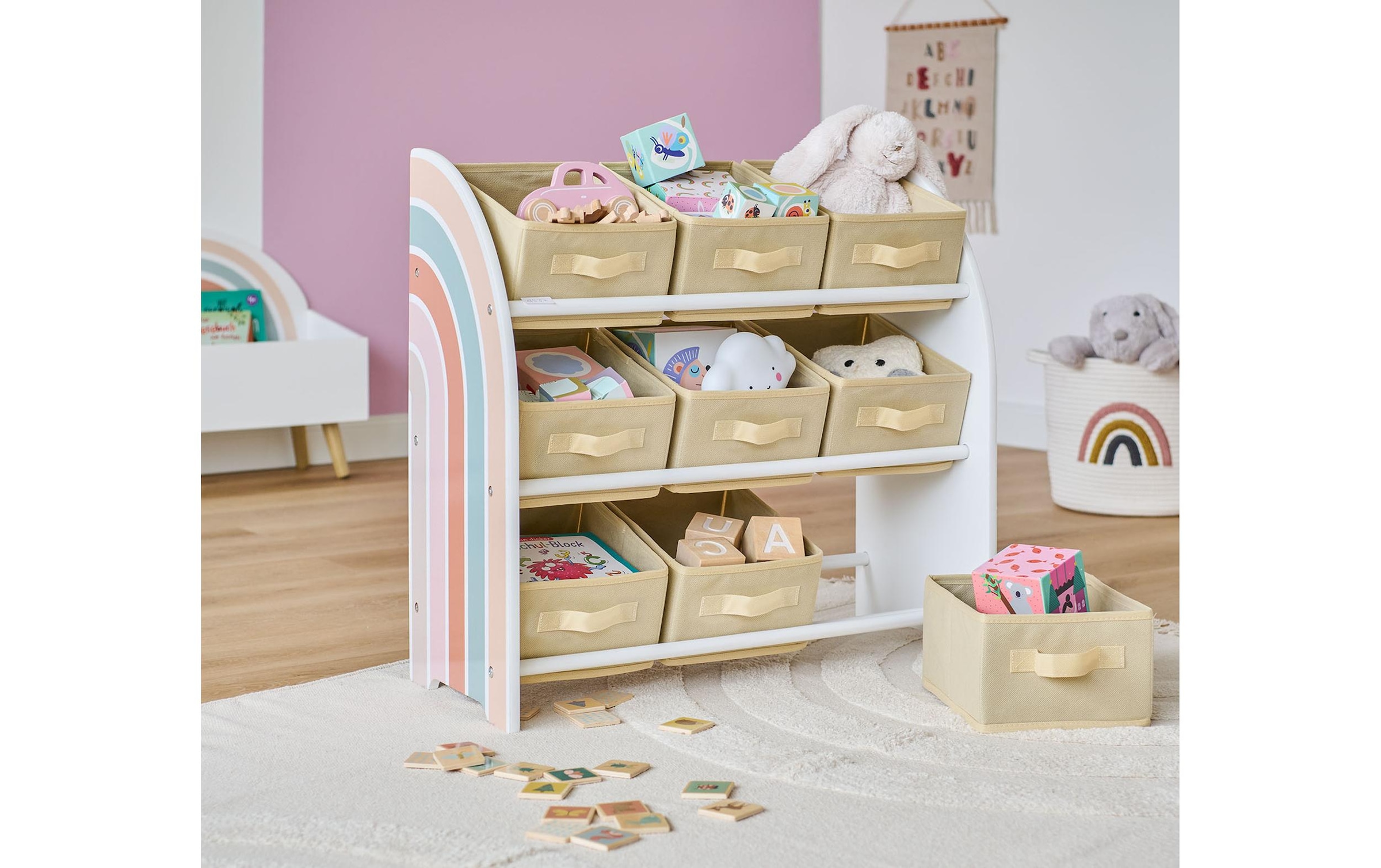 Zeller Present Étagère »Rainbow mit 9 Boxen 65 x 30 x 64«