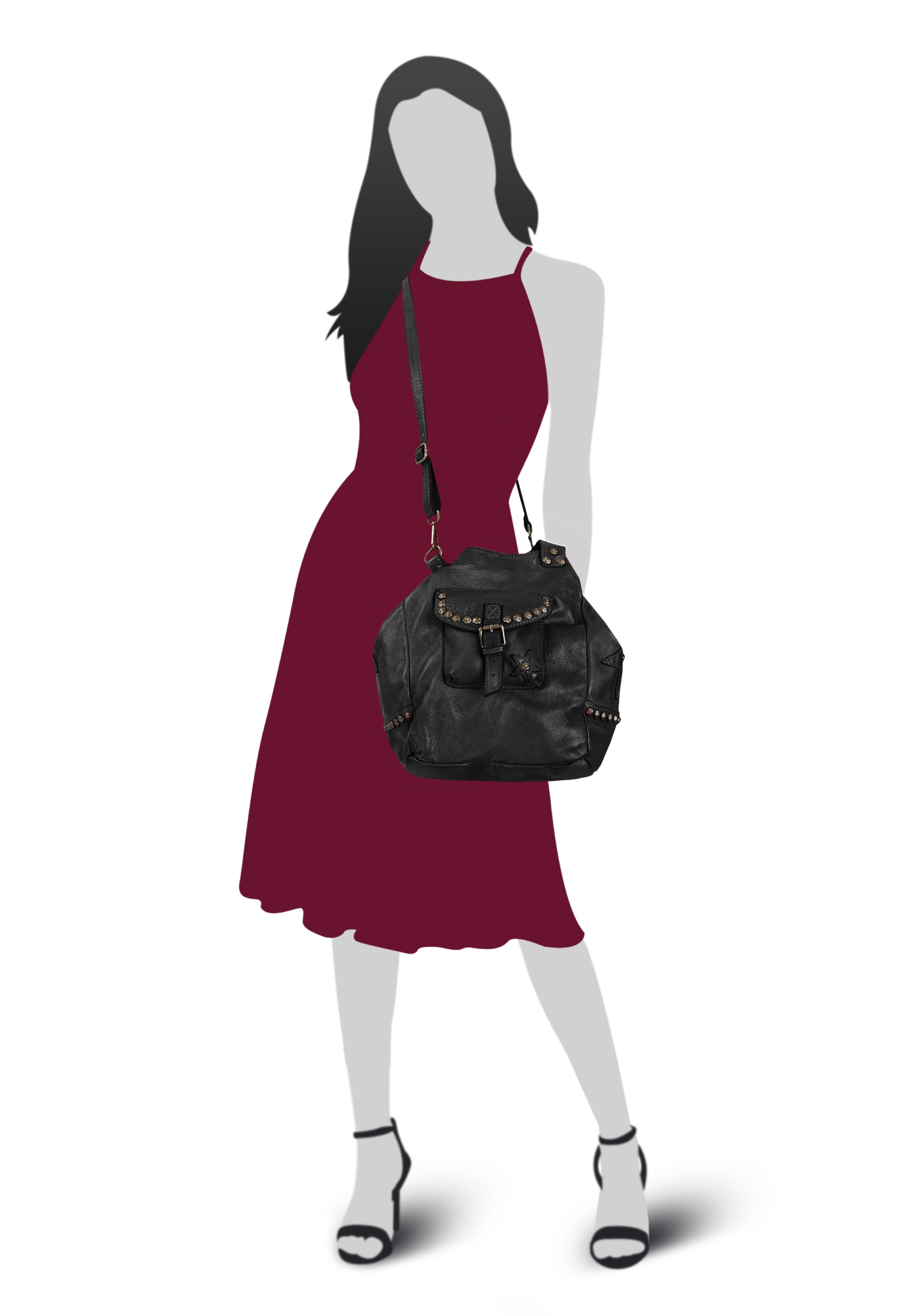 Samantha Look Shopper echt Leder, Made in Italy