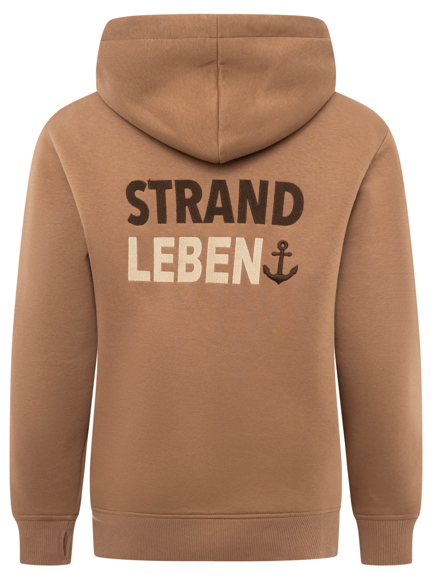 Zwillingsherz Hoodie »"Meine Heimat"«, mit aufgesticktem "Strand"-Schriftzug vorne und hinten
