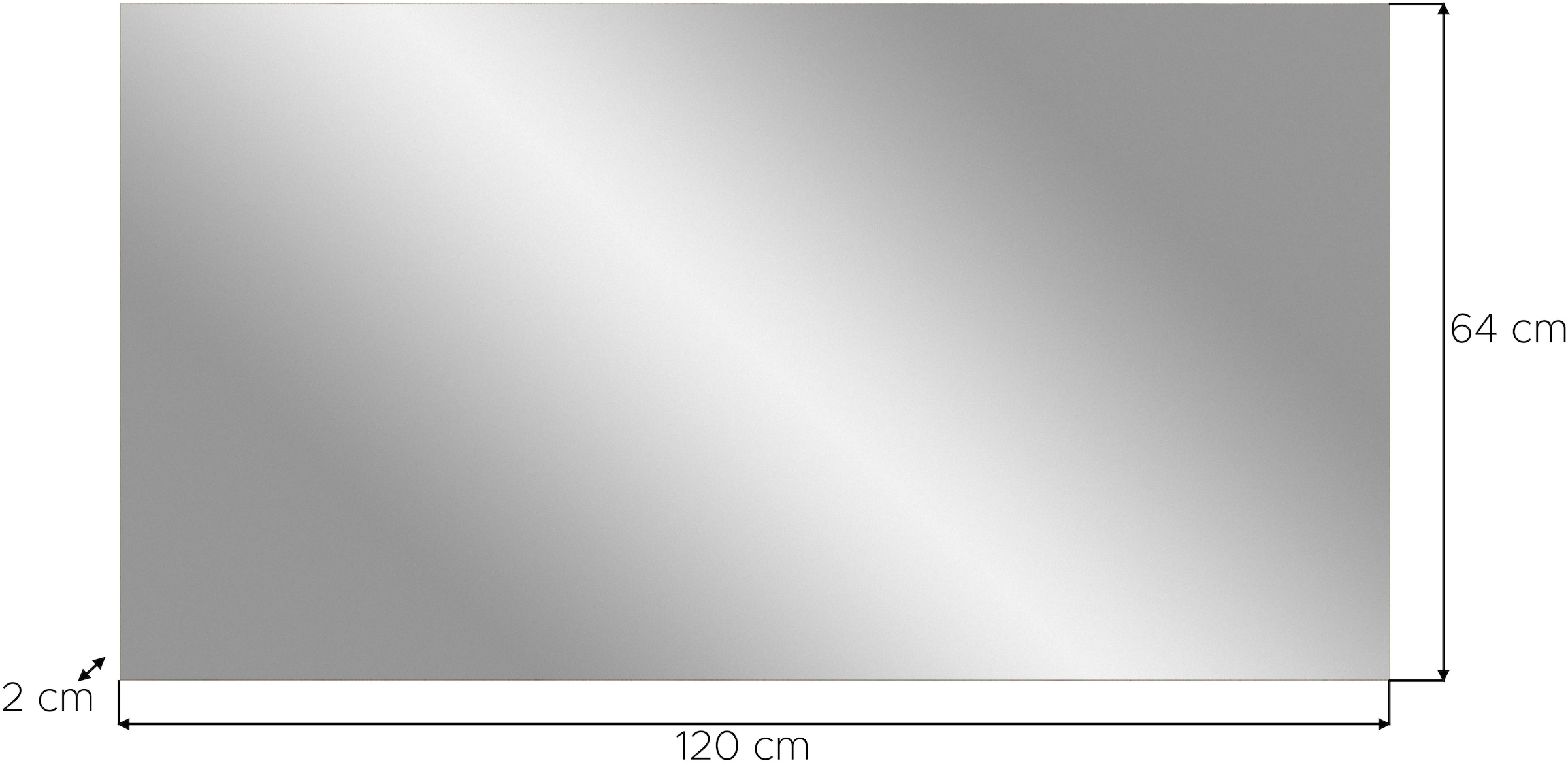 INOSIGN Miroir mural Oran, Spiegel, Evoke Oak, grosse Spiegelfläche, rahmenlos