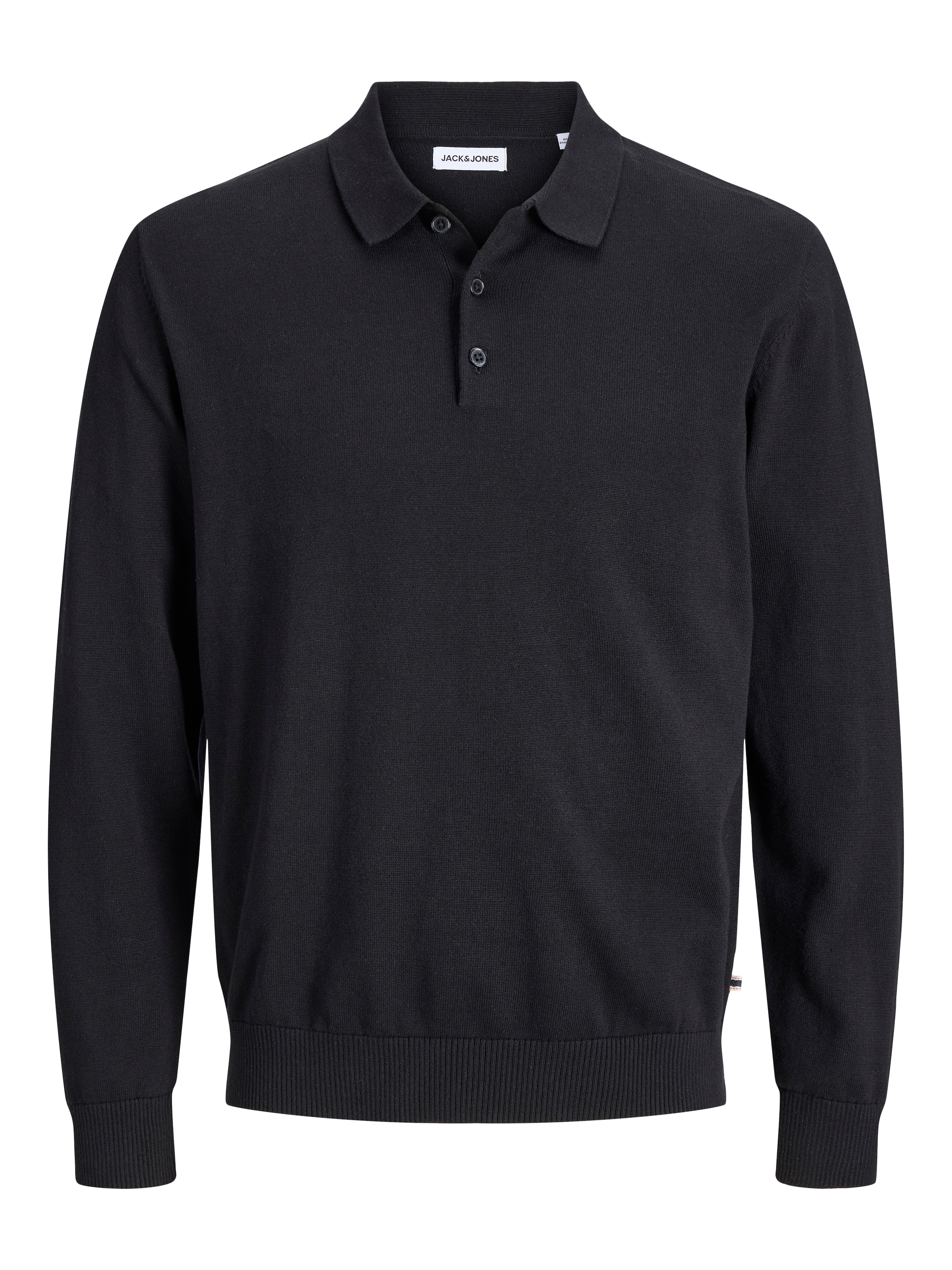Jack & Jones PlusSize Pull à col polo »JJEBASIC KNIT LS POLO SN PLS« coton, coupe régulière