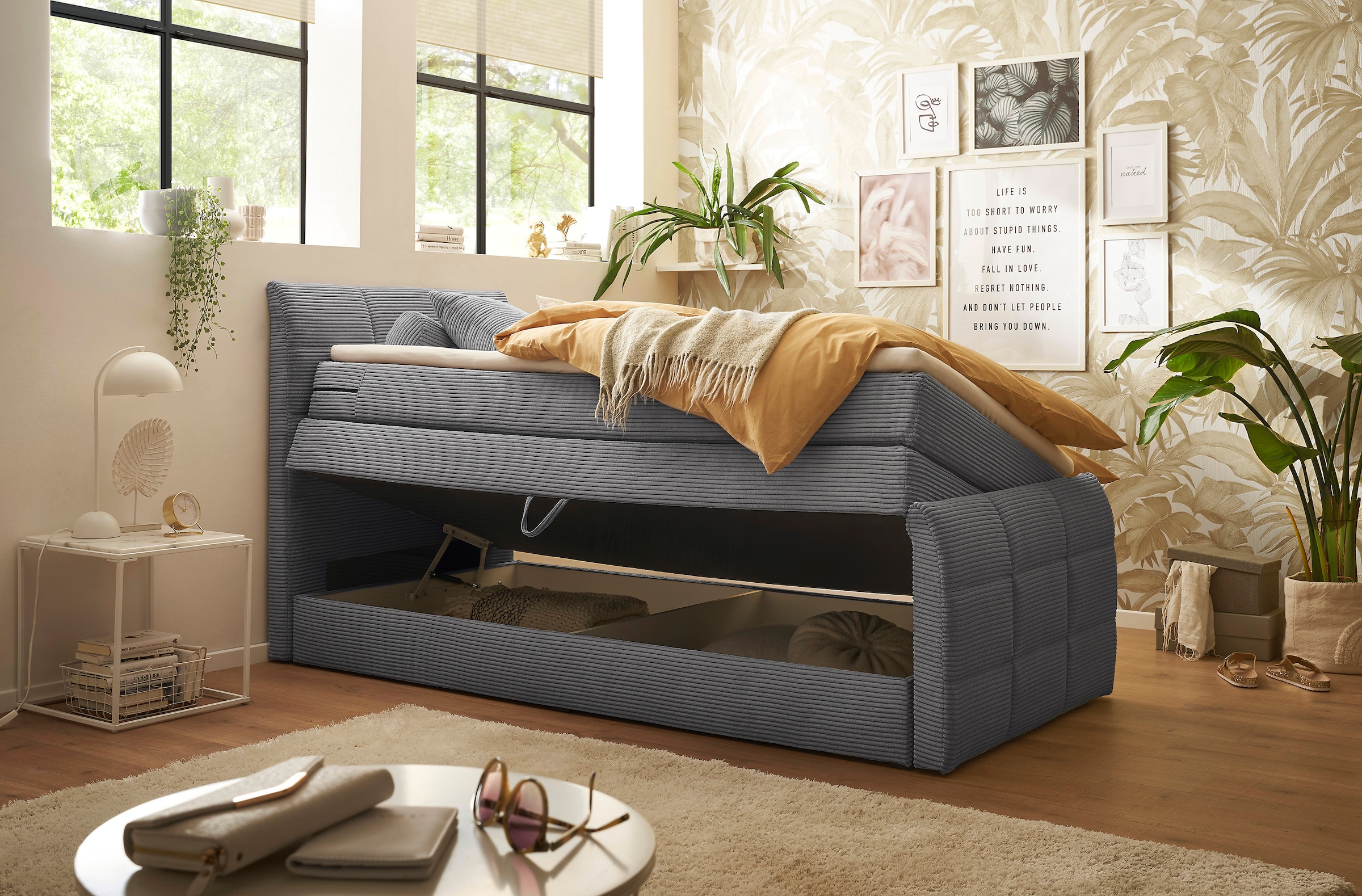 ED EXCITING DESIGN Lit boxspring »Bolivia« harte Seite mit Kokosmatte, weiche Seite mit Filzabdeckung