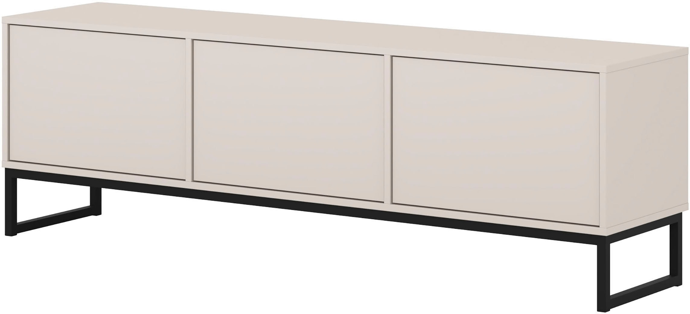 GOODproduct Table basse »Loft, Breite 157 cm, TV-Board 3 Klappen, Metallkufen« commode TV avec beaucoup de rangement, fonction push-to-open