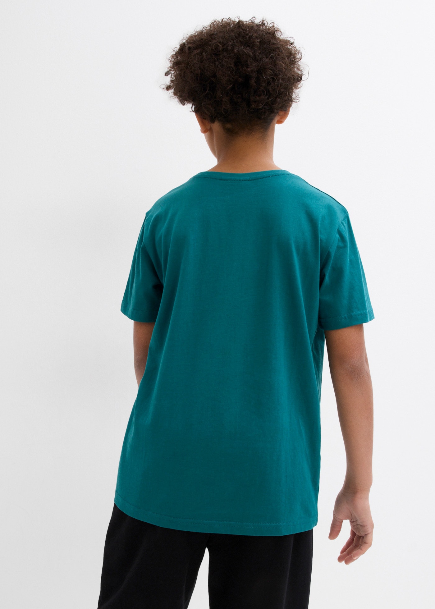 bonprix T-shirt en pur coton, avec grand imprimé frontal, design à manches courtes