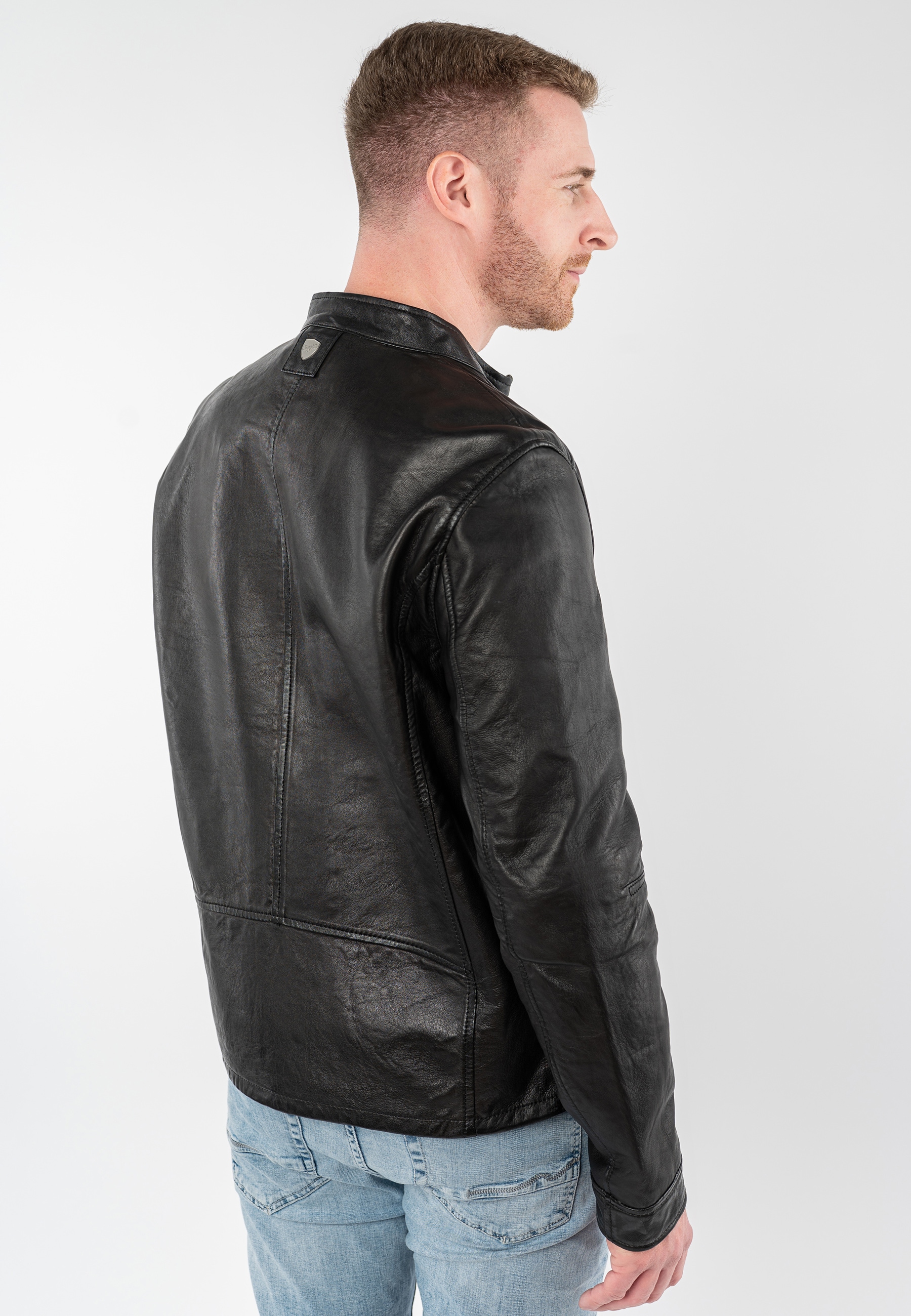 Mauritius Veste en cuir »MMBounto« mit Stehkragen