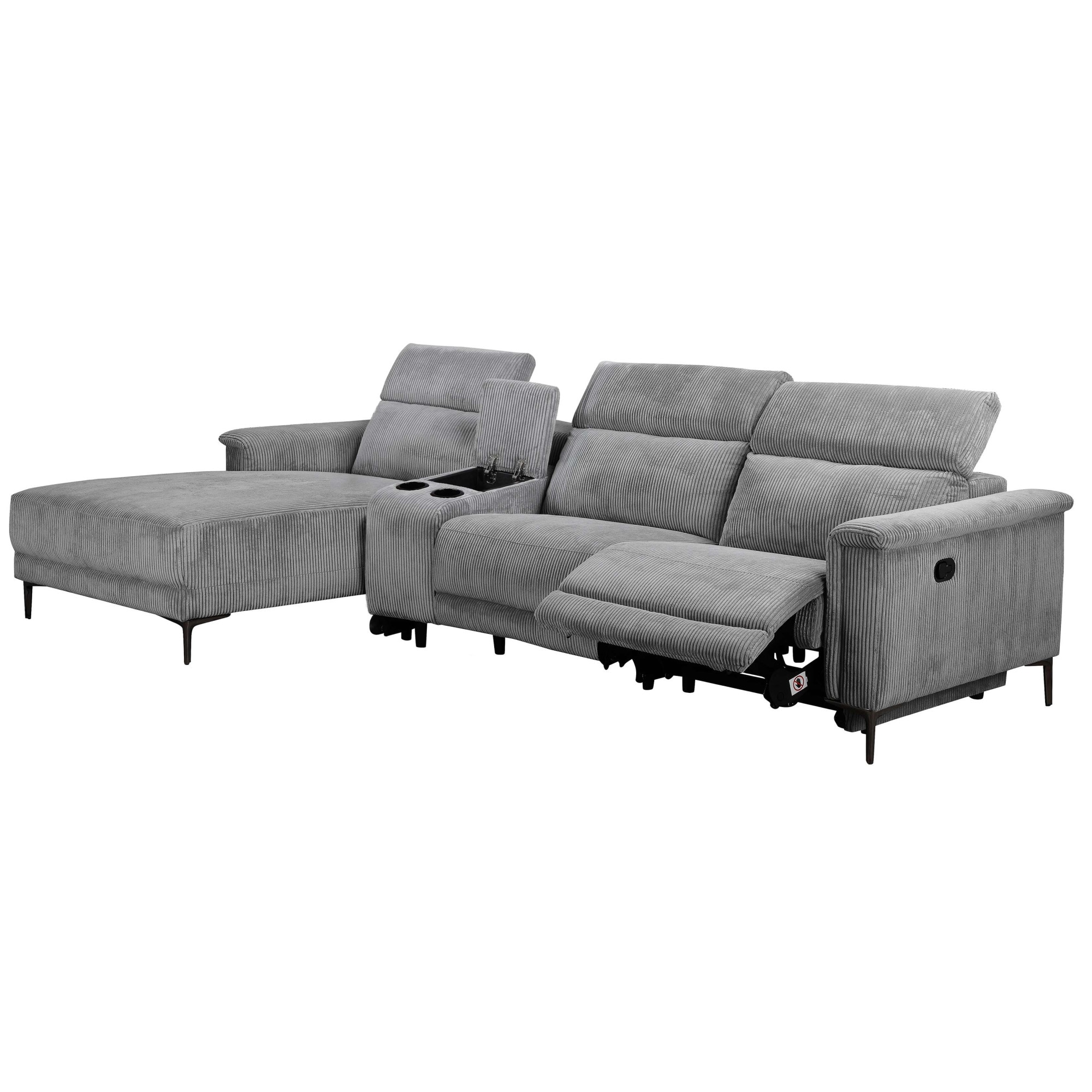 GOODproduct Ecksofa »LUND Kinosofa, L-Form, 298cm, man./elektr. Relaxfunktion (mit USB-A/C)« USB-A/C bei elektr.Variante, Kopfteilverstellg/Getränkehalter/Staufach