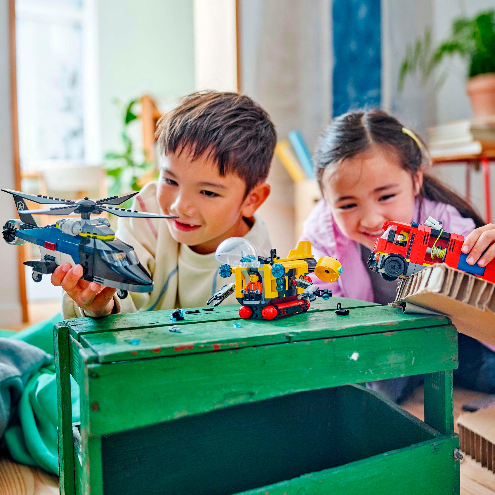 LEGO® Pions de construction »Kombinationsset mit Hubschrauber, Löschauto und U-Boot (60462)« LEGO City; Made in Europe