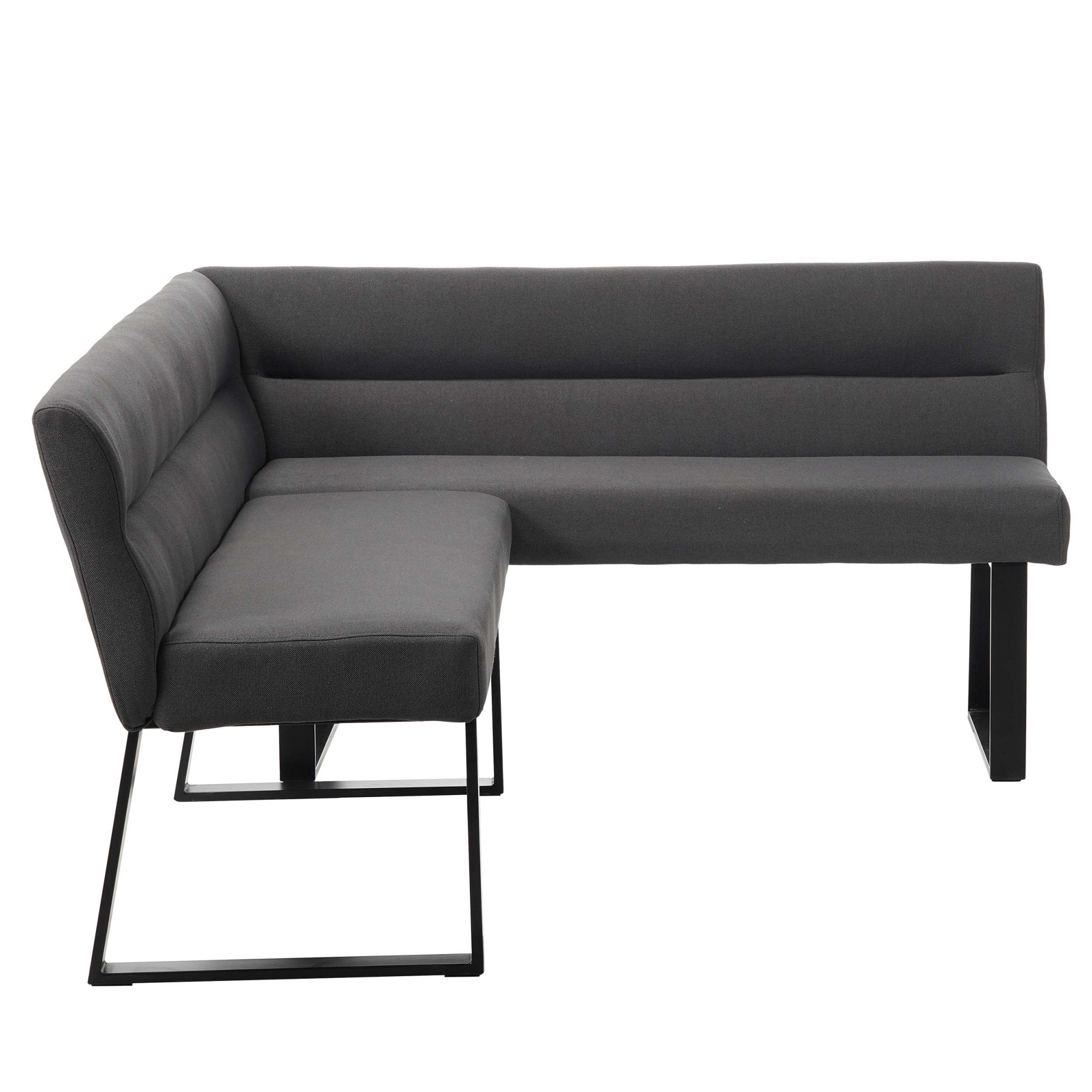 GOODproduct Banc de salle à manger »Ivanna« schwarzes Metallgestell, Webstoff Bezug, Breite 193/152