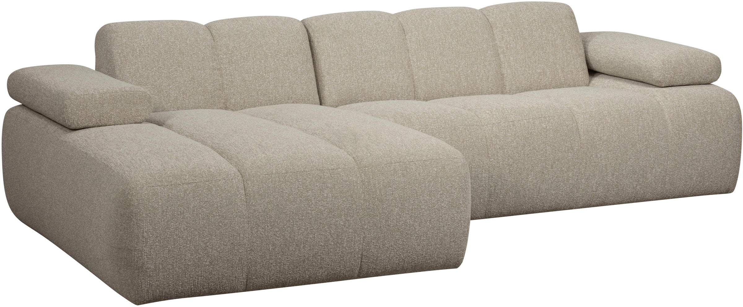 WOOOD Chaise longue »Mojo Bouclé-Bezug mit verstellbarer Armlehne, H 74 x B 284 x T 160 cm« charge supportée 360 kg, résistance maximale à l'usure, entretien obligatoire