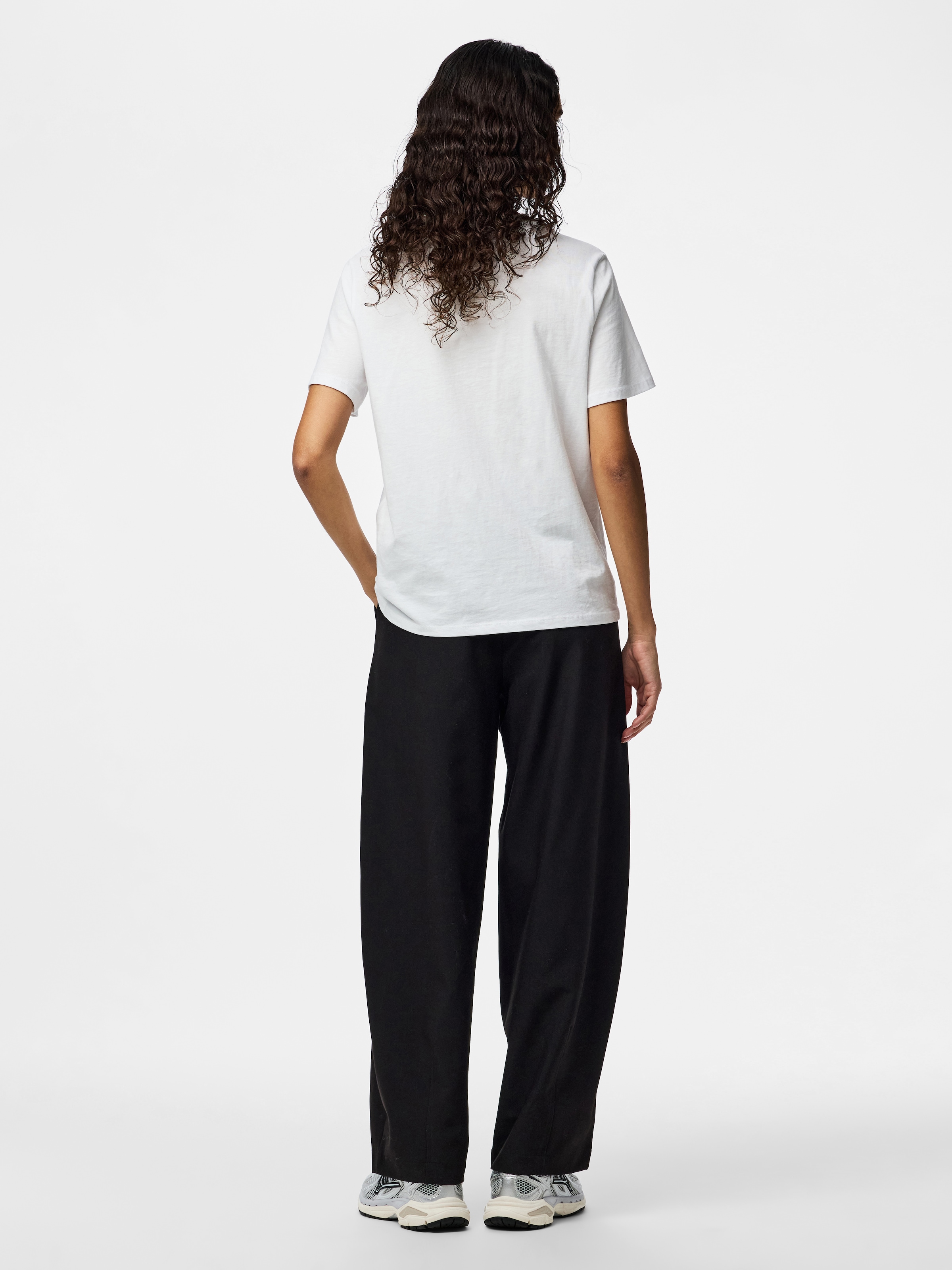 pieces Pantalon de costume »PCBOSELLA MW BARREL PANTS NOOS BC«  mélange de matières, coupe barrel