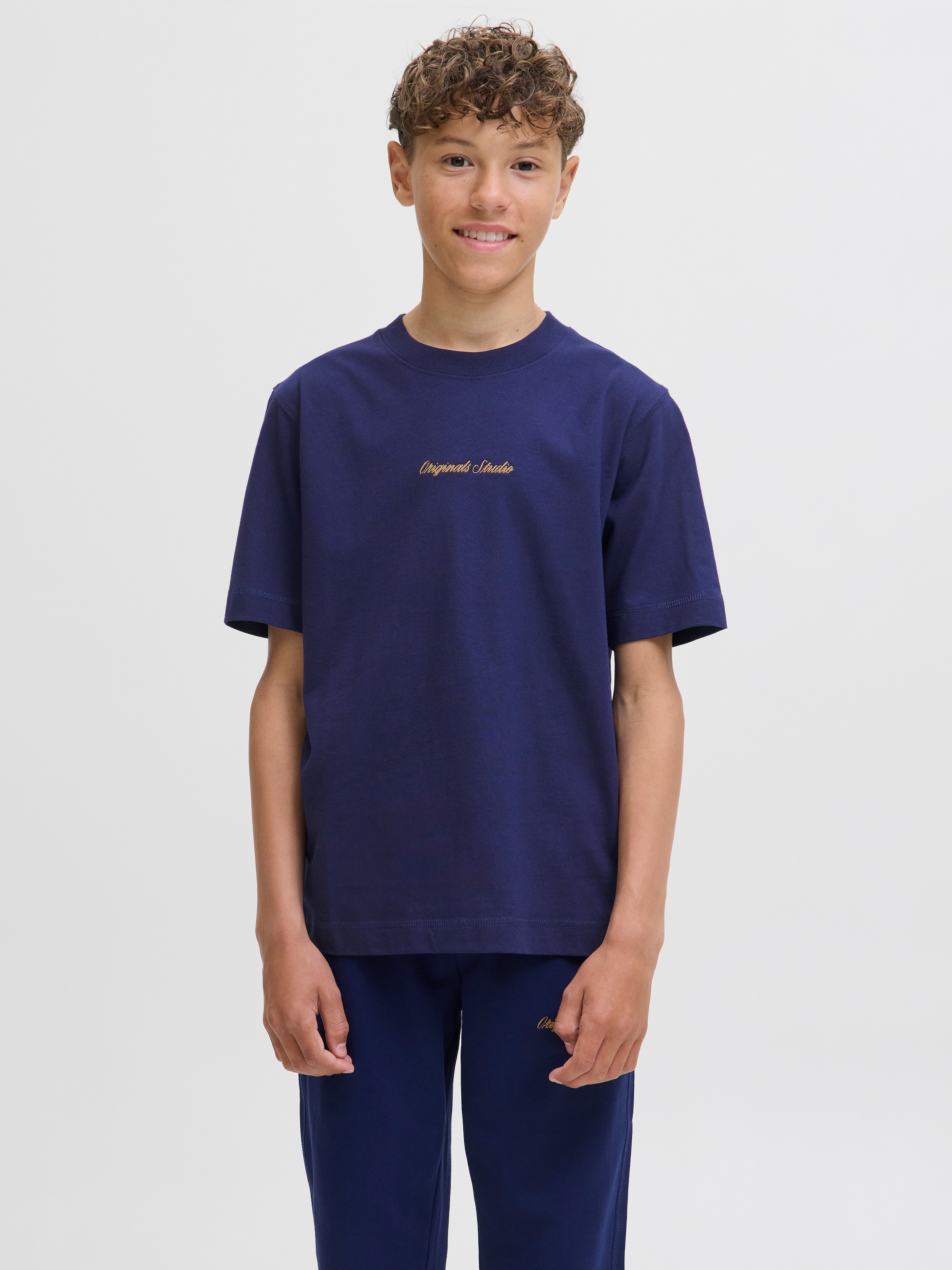 Jack & Jones Junior T-Shirt »JORNORREBRO EMB TEE SS CN NOOS JNR« Baumwolle, relaxed fit, Kurzarm