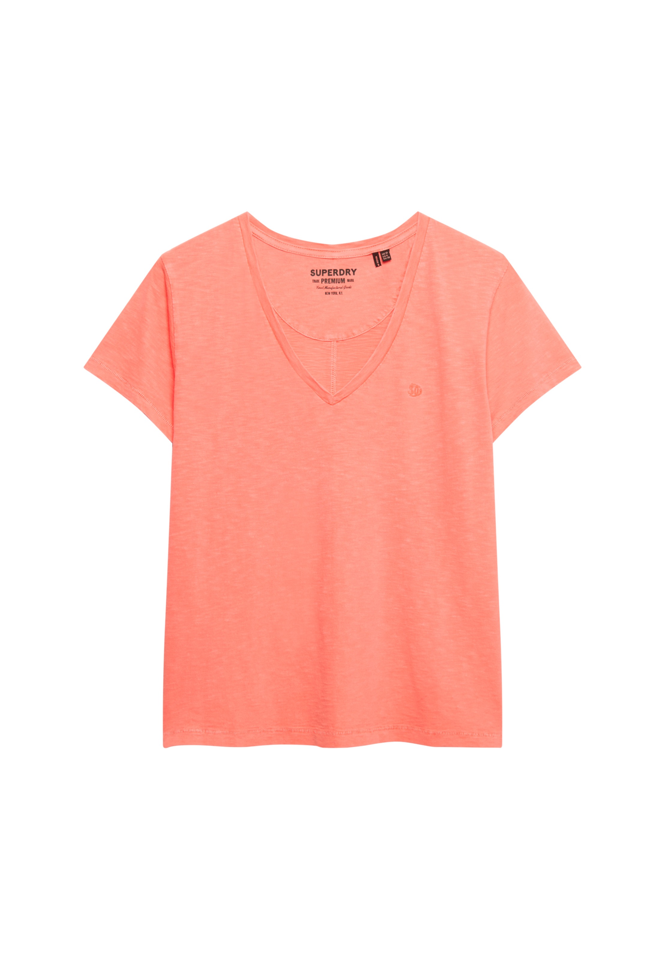 Superdry T-shirt »STUDIOS SLUB EMB VEE TEE« Baumwollmischung, relaxed fit