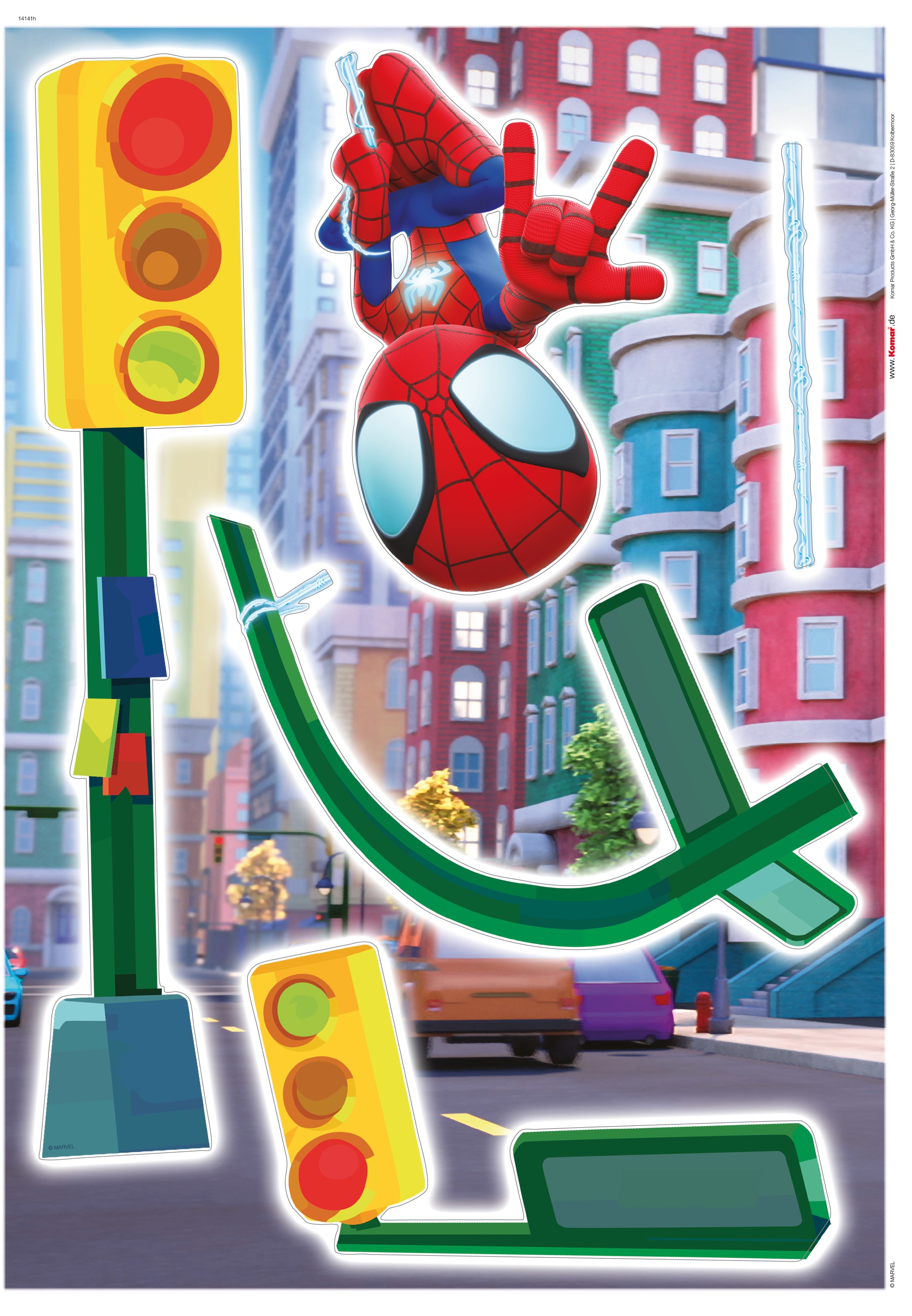 Komar Autocollant mural »Spidey and His Amazing Friends Lamp Swing - Grösse 50 x 70 cm« selbstklebend, Wandsticker, Kinderzimmer