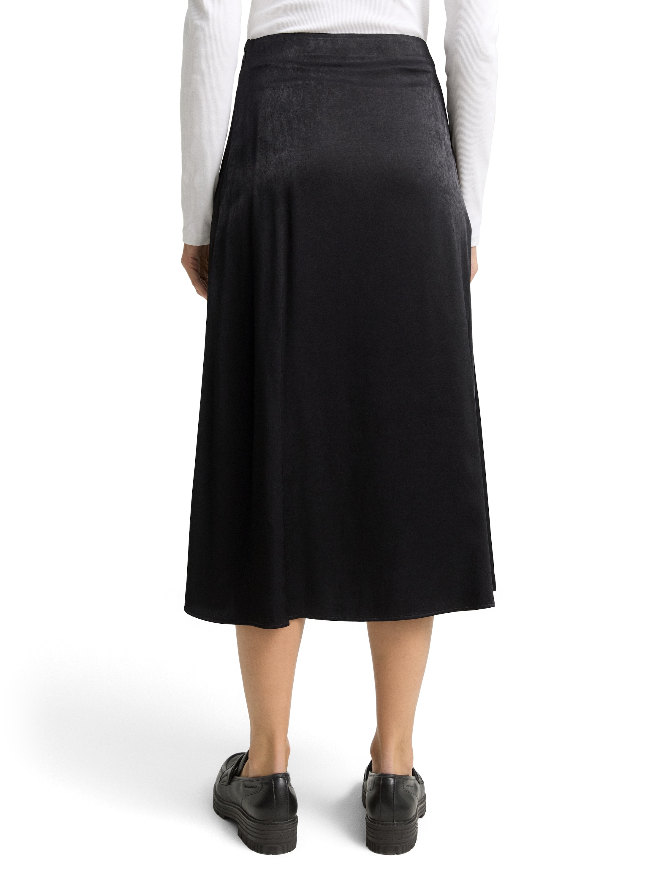 TOM TAILOR Satinrock mit verdecktem Reissverschluss