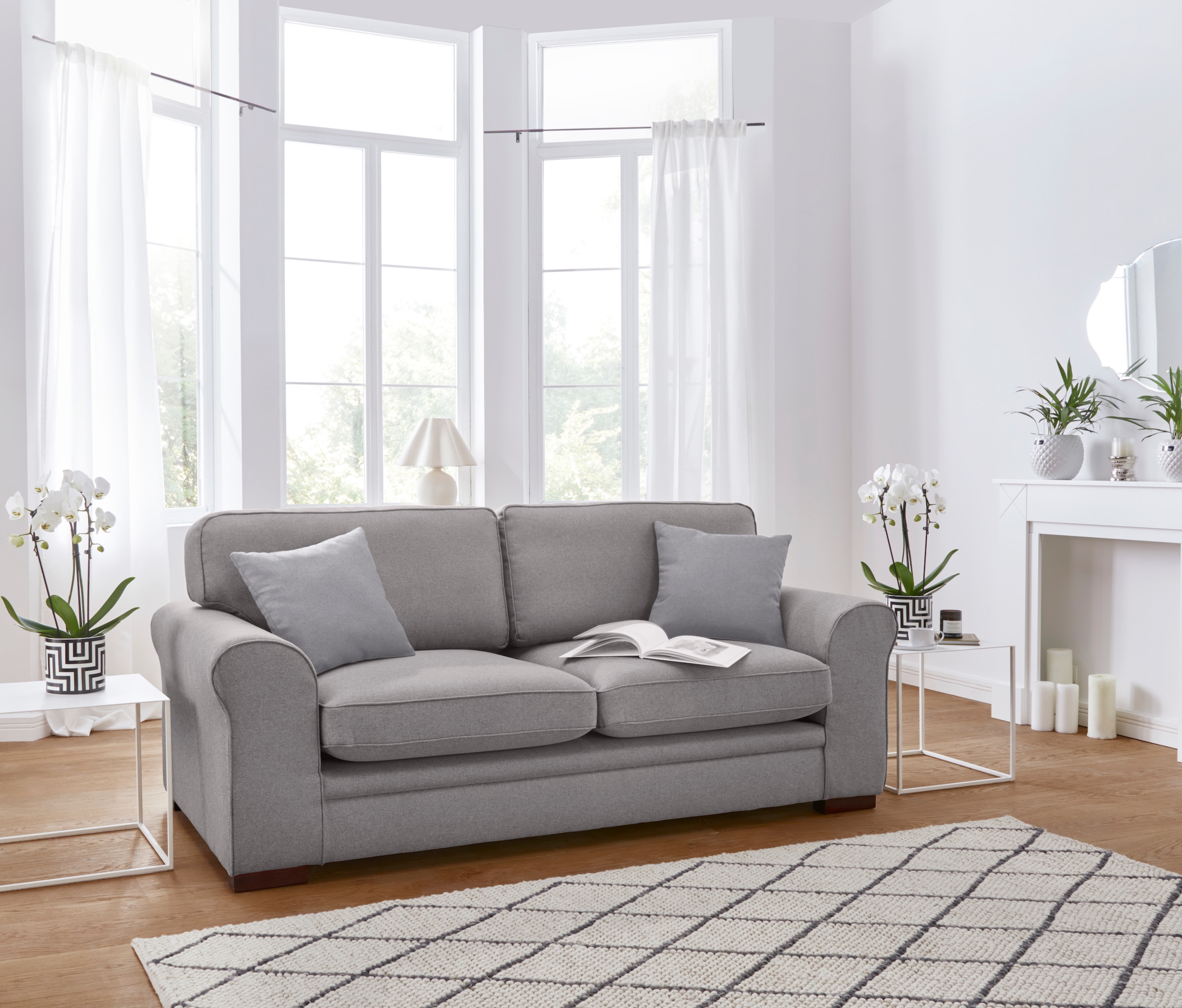 Home affaire 2-places »Broughton« weicher Sitzkomfort, incl. 2 Zierkissen, Keder