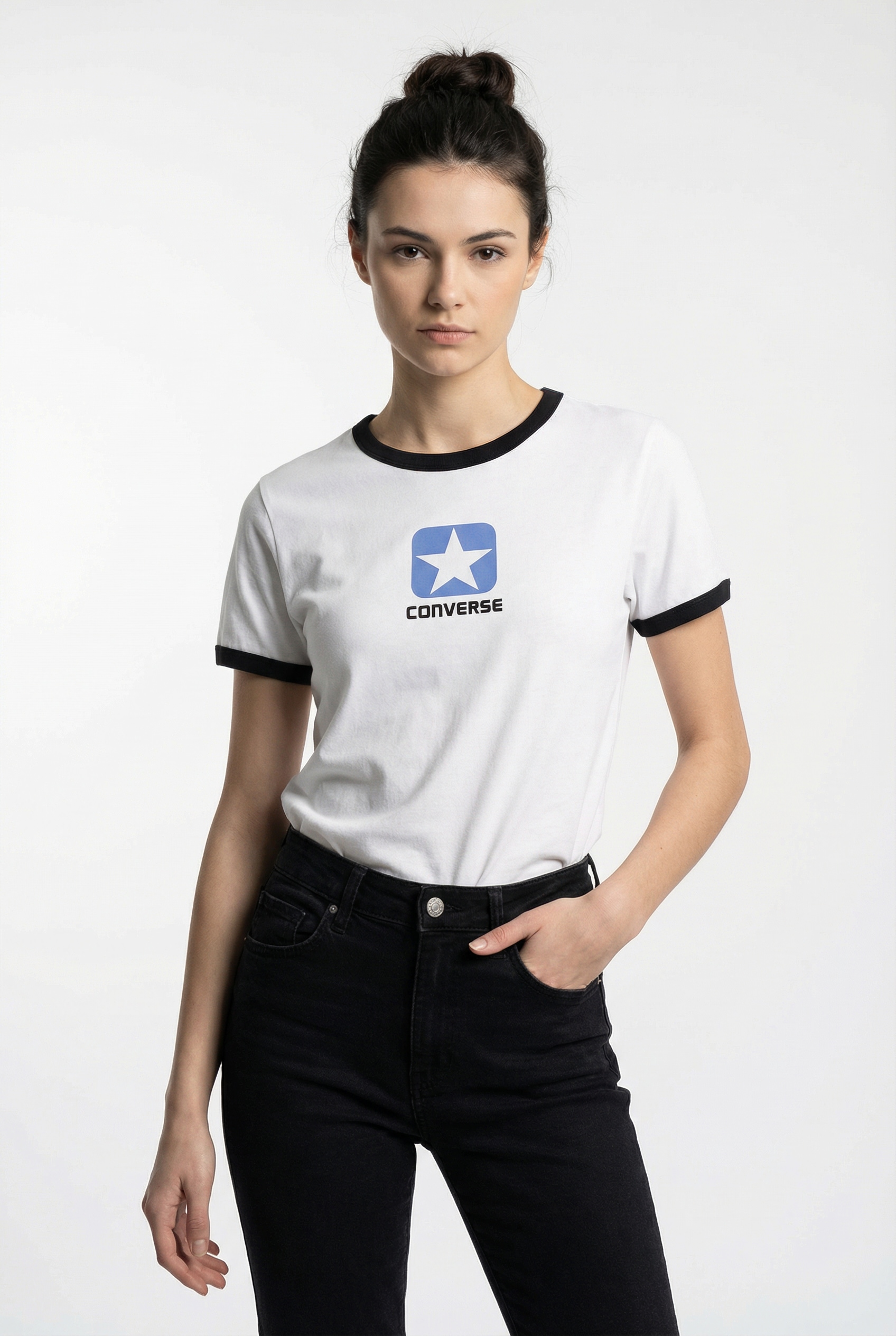 Converse T-Shirt »RETRO BOX STAR TEE« mit sportlichem Schnitt, Kurzarmdesign, aus Baumwolle, für Erwachsene