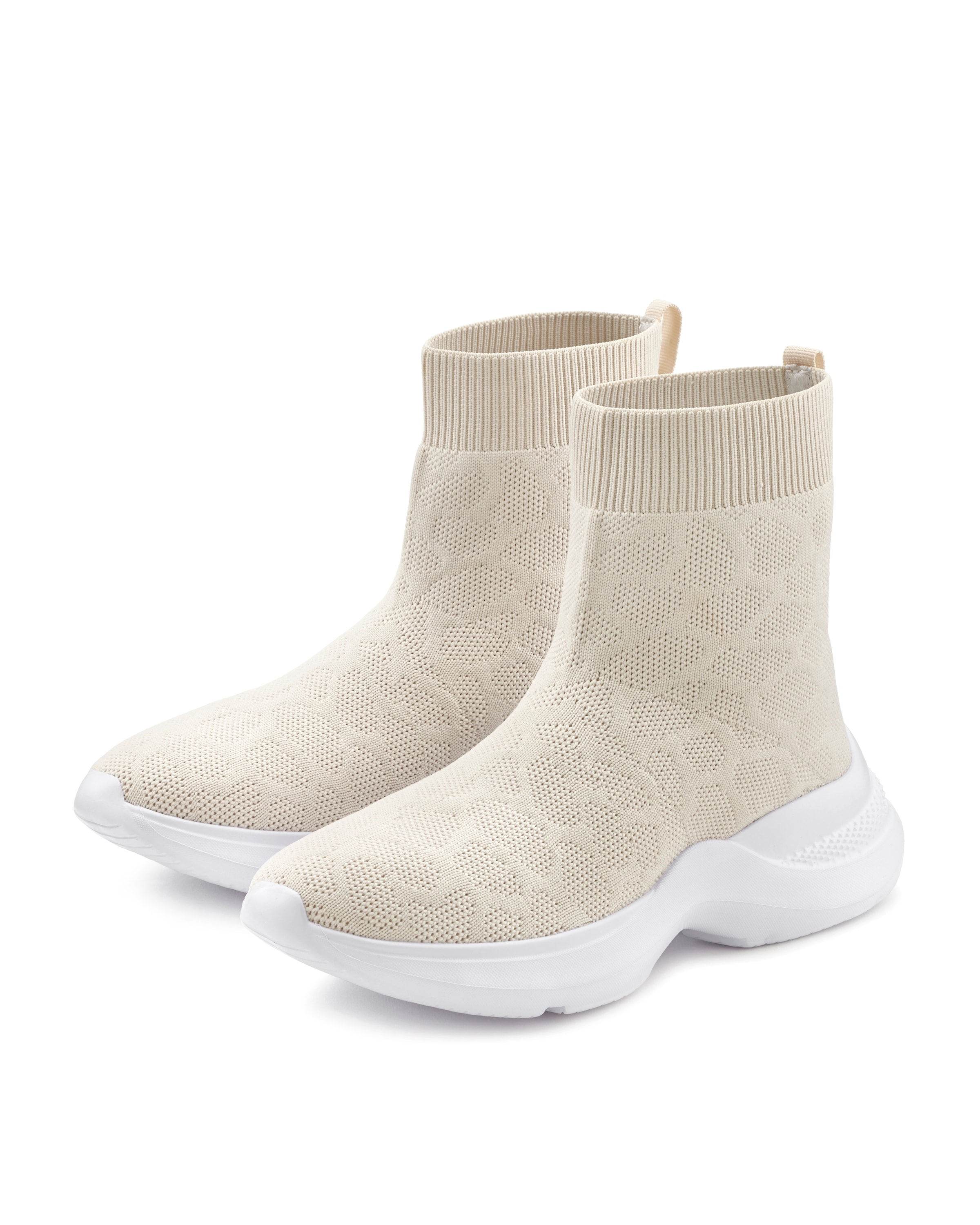 LASCANA Sneaker »Sock Boot,«  elastisches Material, Slipper, Boot, Freizeitschuhe, High Top VEGAN
