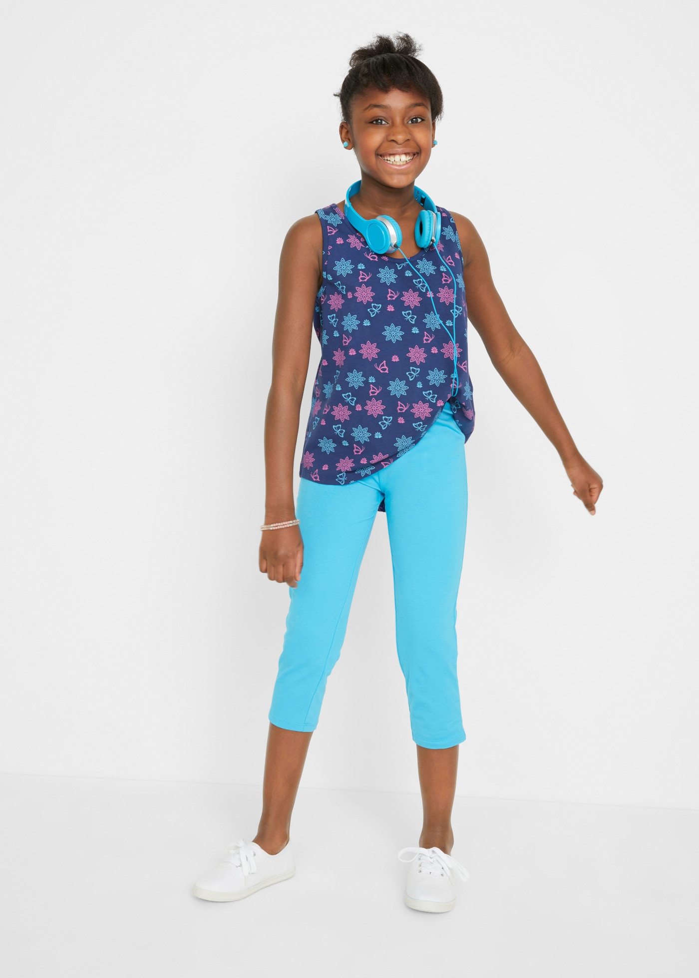 bonprix Haut de chemise Paquet, lot de 2,  design sans manches, coupe ample, mélange coton-élasthanne