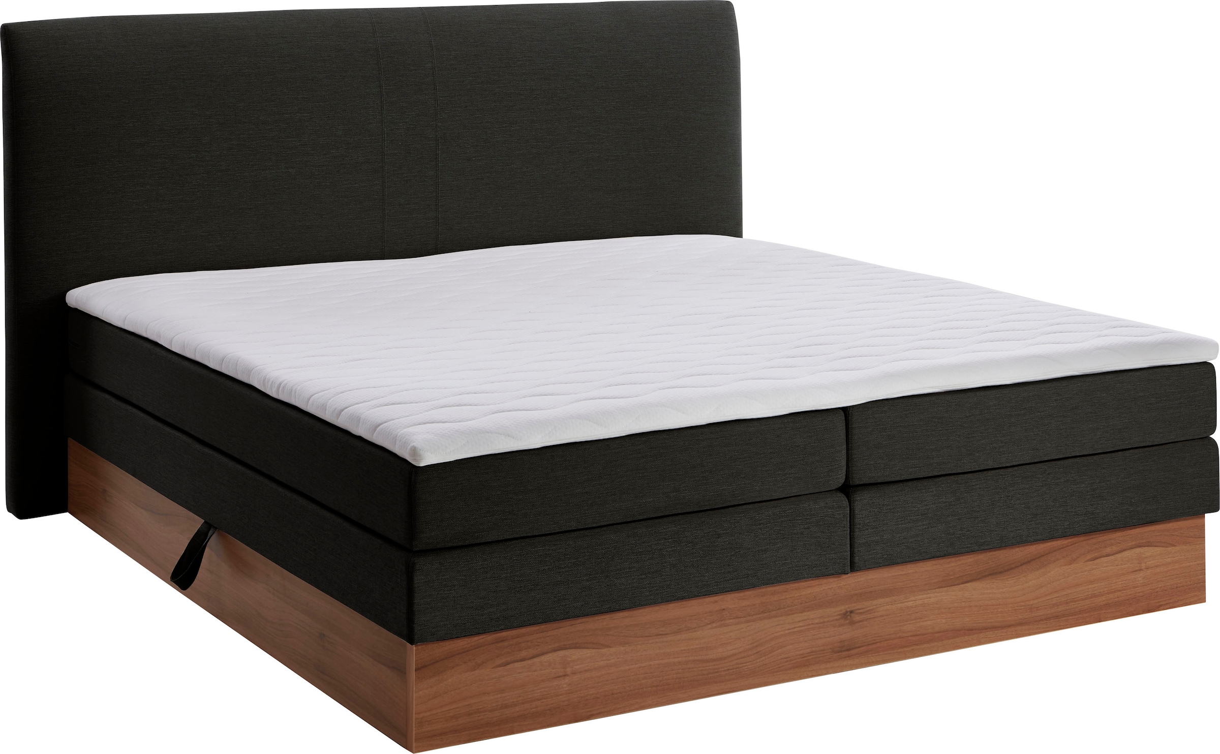 Home affaire Lit boxspring »Blomen« avec décor noix, avec coffre de lit, différentes fermetés, avec surmatelas