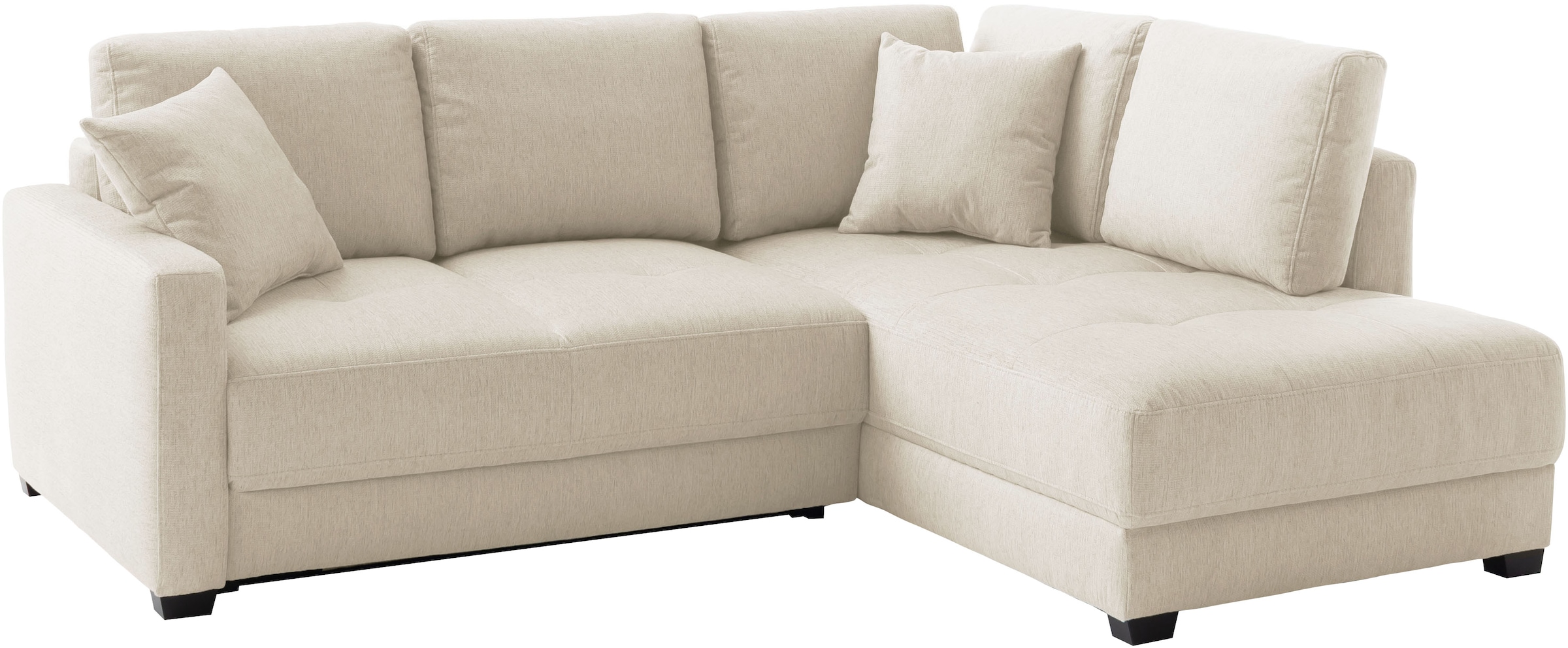 Mr. Couch Canapé d'angle »Pierre, L-Form mit BoxSpring« Mit Boxpring-Taschenfederkern