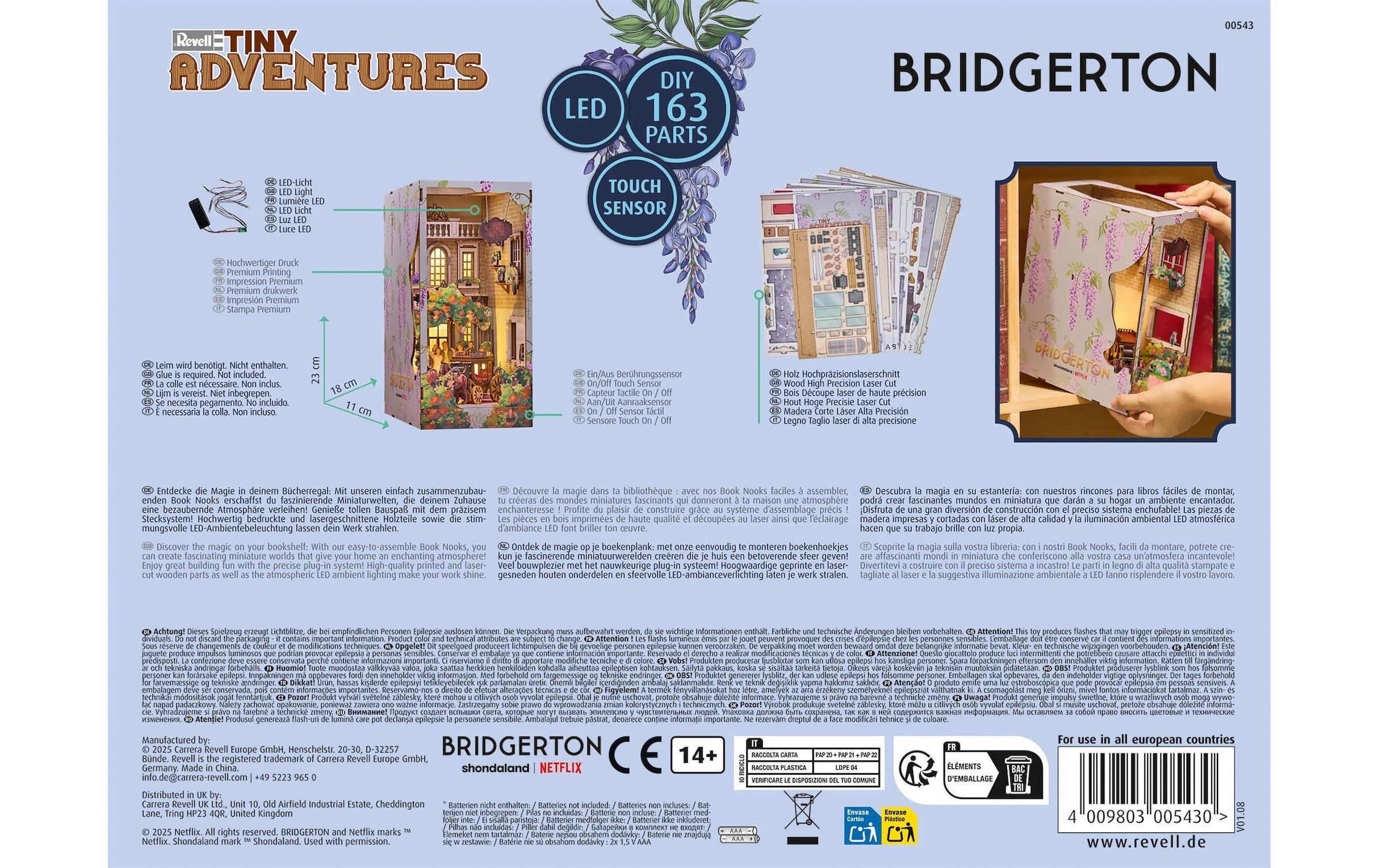 Revell® Kit de modèles réduits »Tiny Adventures – Bridgerton Into the Light Book Nook« 163 cuis tlg.