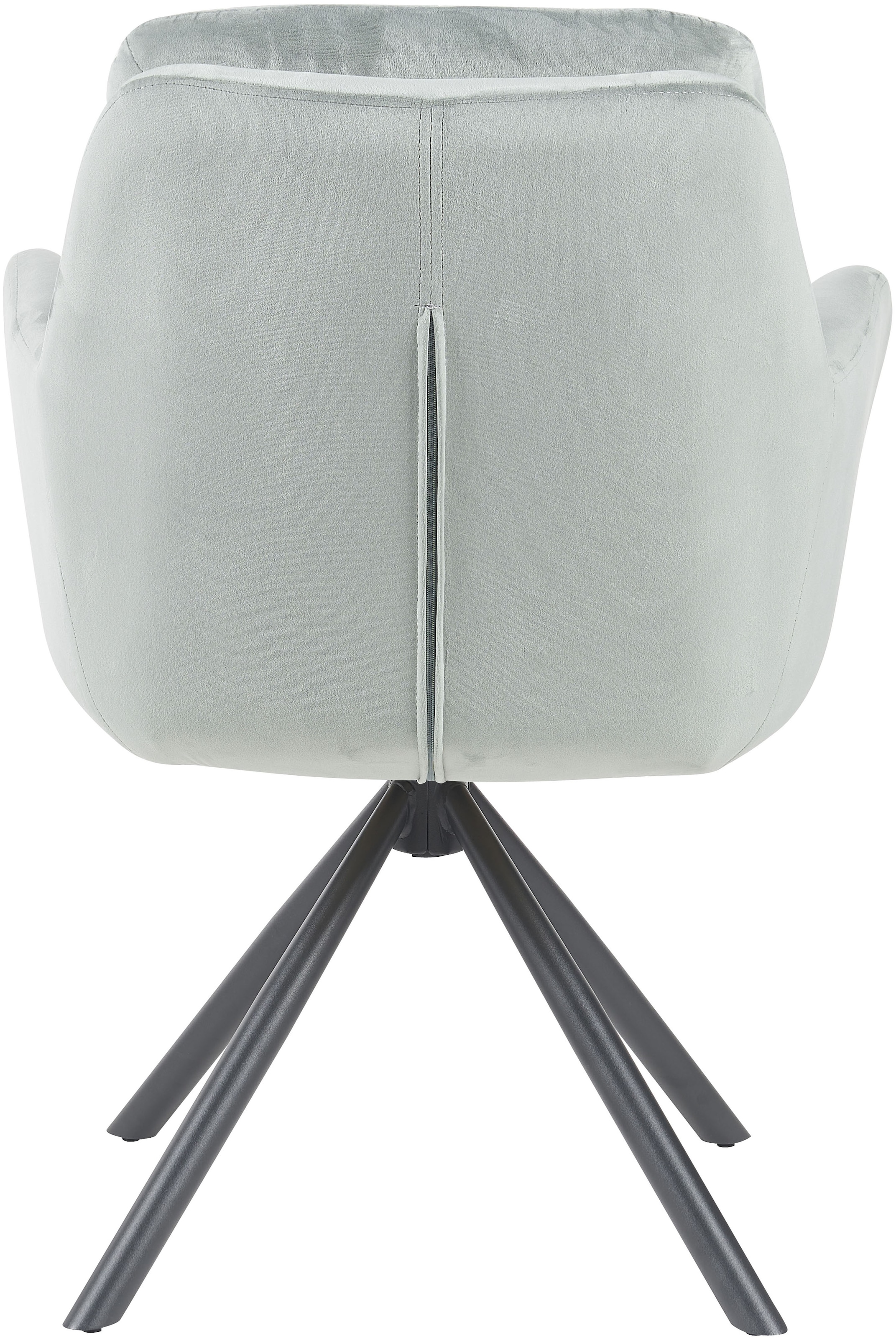 HELA Chaise avec accoudoirs »PARMA« (Ensemble) 2 cuis2er Pack, 360° drehbar, 4-Fuss, Kissenoptik, Samtvelour, Armlehnen