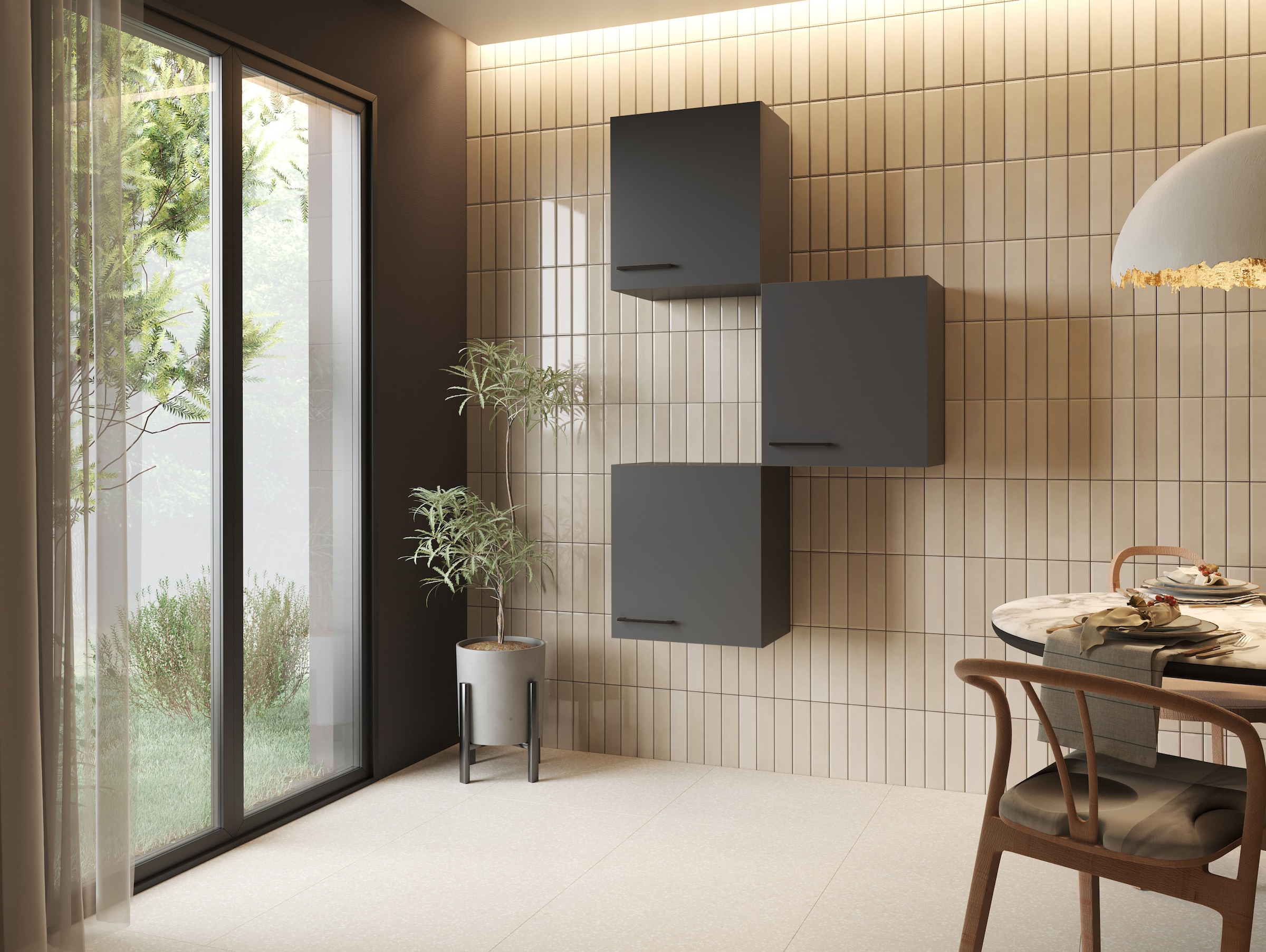 RESPEKTA Armoire suspendue »Oliver« zerlegt, mit Soft Close Funktion, 3x 50 cm Oberschränke