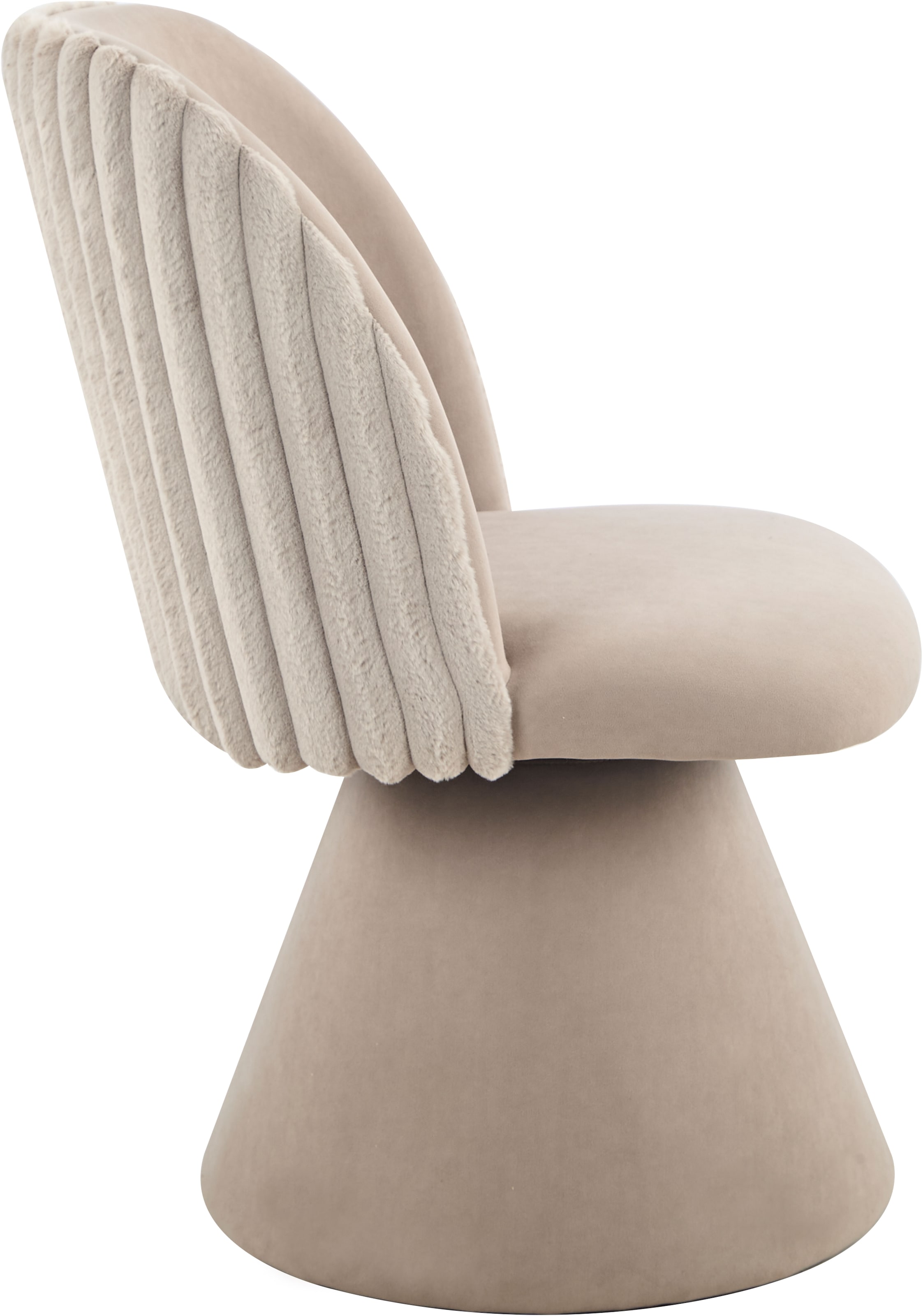 HELA Chaise de salle à manger »BARI I Drehstuhl« (Set) 1 cuis360° drehbar, Polsterfuss, Materialkombi, Aussen Felloptik Innen Velvet