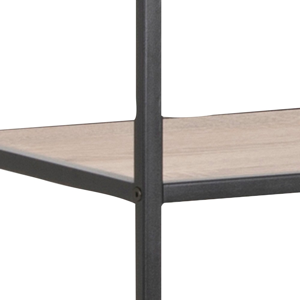 ACTONA GROUP Étagère à livres structure métallique, design moderne, 5 étagères, détails asymétriques
