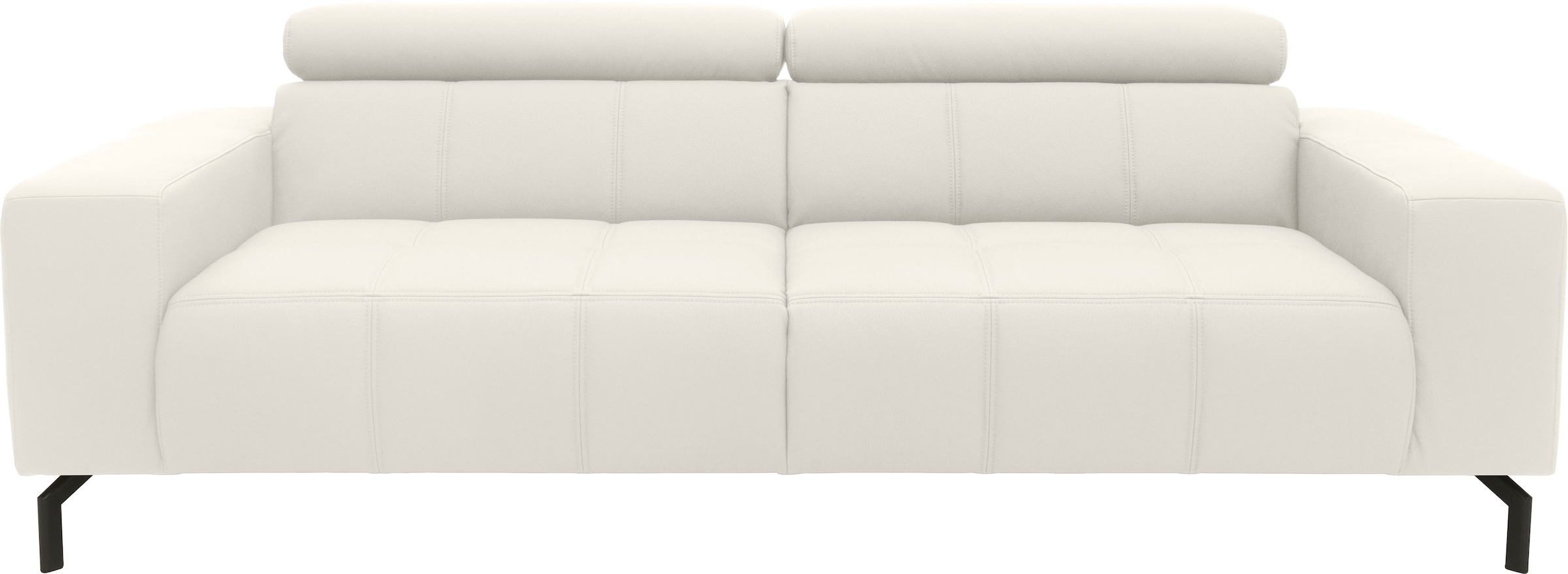 DOMO collection 2,5-places »Cunelli , moderne Sitznähte als Designelement, fester Sitzkomfort« whlw. verstellbare Kopfteile, passend für gängige Saugroboter