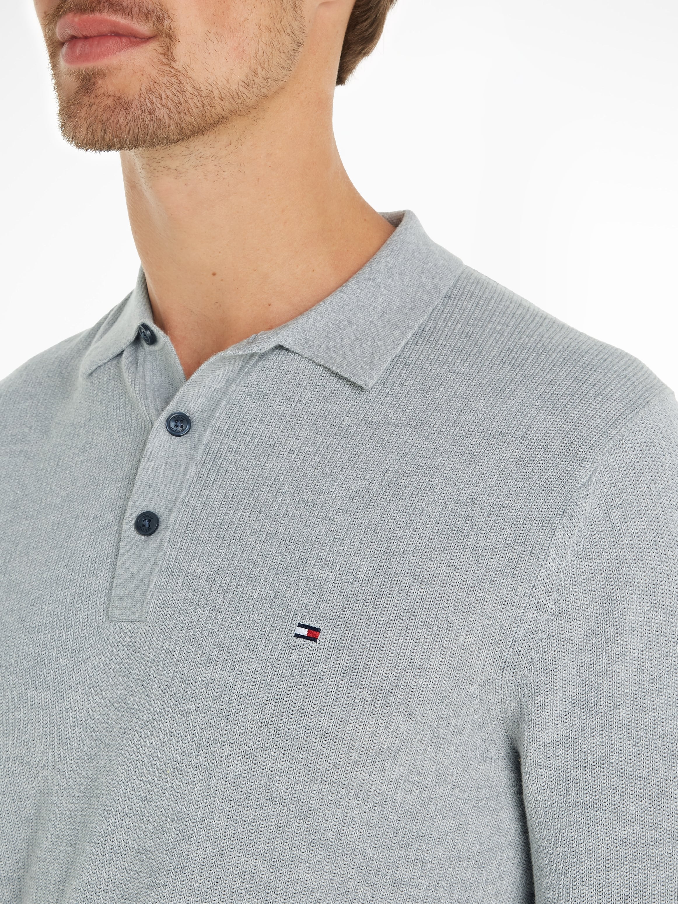 Tommy Hilfiger Polo »CHAIN RIDGE STRUCTURE SS POLO« mit Logostickerei auf der Brust