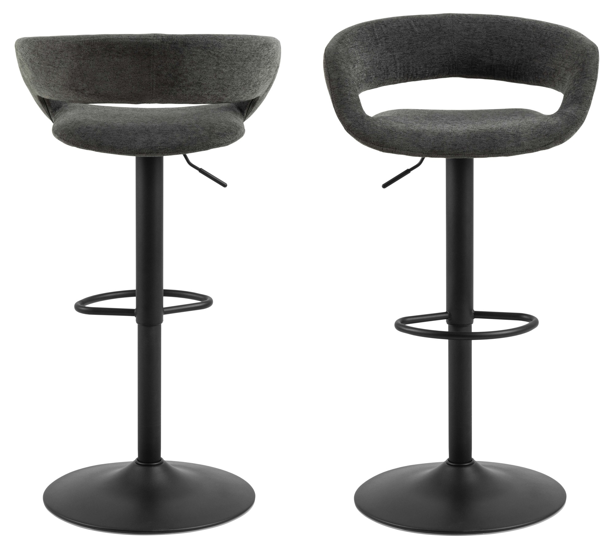 ACTONA GROUP Tabouret de bar »Grace« Ensemble, 2 pièces, 2 cuis tlg. Tabouret de bar, Apia sable, piètement trompette, avec fonction pivotante, 2 pcs