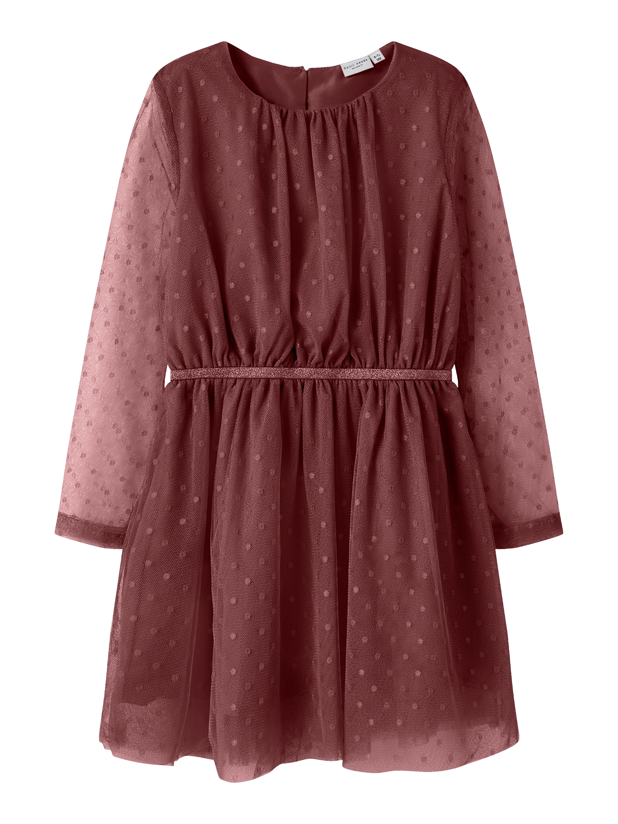Name It Minikleid »NKFVABOS LS DRESS NOOS« elastische Taille, Glitzer - Effekt