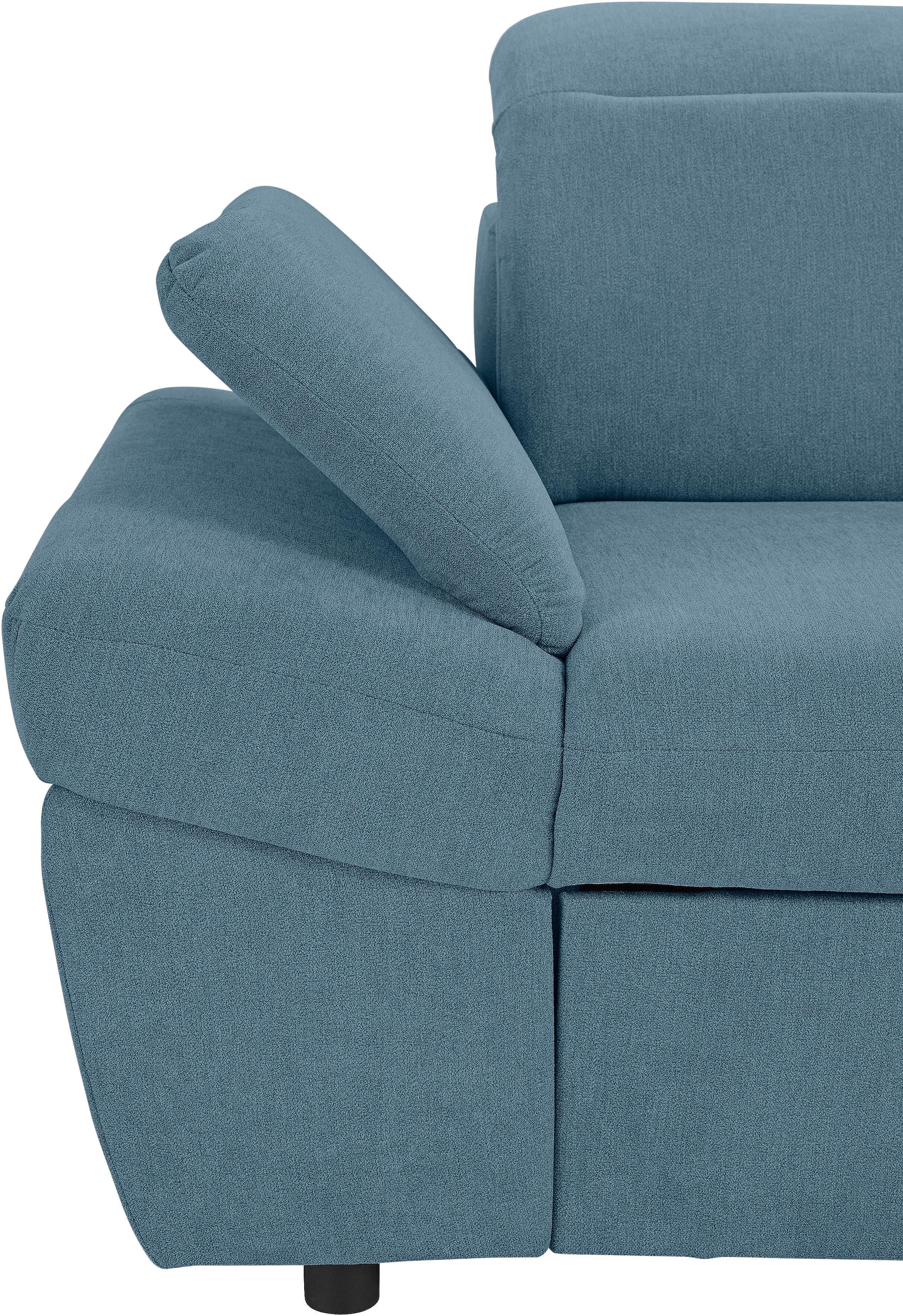 exxpo - sofa fashion Canapé d'angle »Kyoto, inkl. Kopfteil- und Armteilverstellung, hoher Sitzkomfort« wahlweise mit Bettfunktion und Bettkasten, hochwertige Bezüge, L-Form