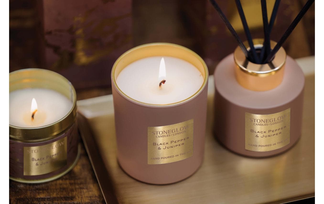 Stoneglow Duftkerze »Black Pepper & Juniper 220 g«