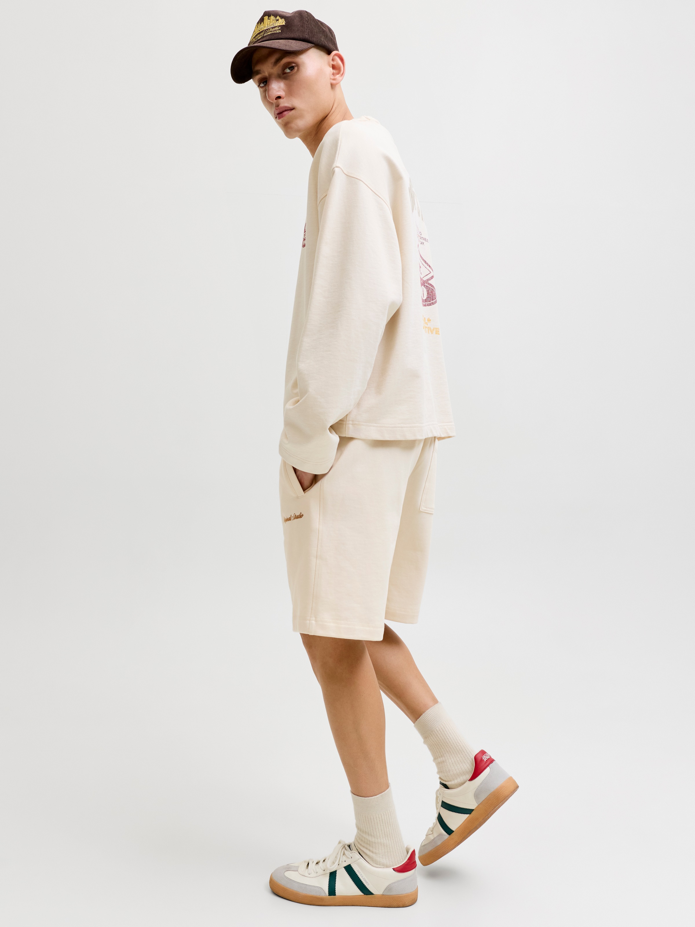 Jack & Jones Sweatshorts »JPSTKARL NORREBRO SWEAT SHORTS REG SN«  mélange coton, coupe décontractée