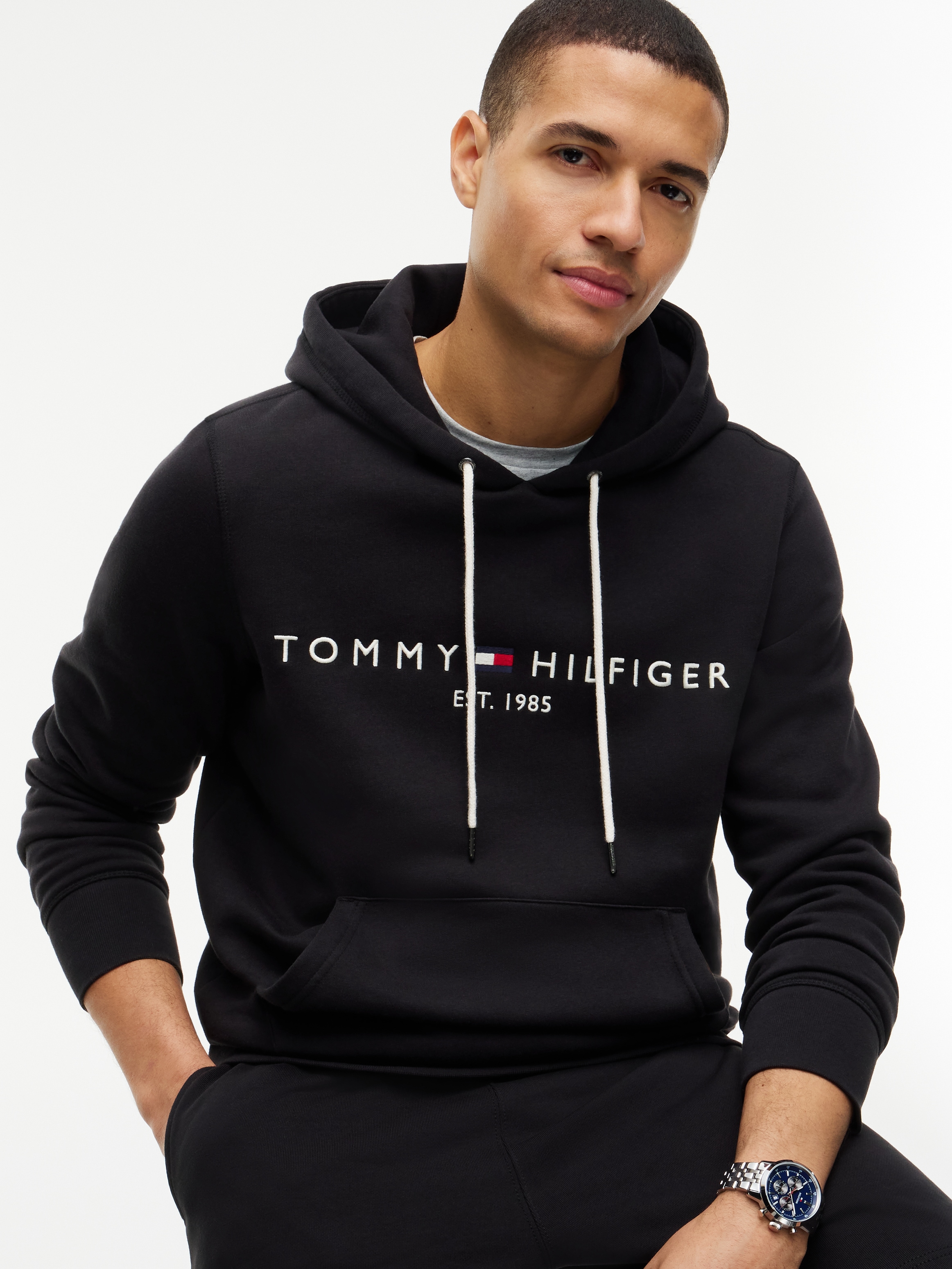 Tommy Hilfiger Kapuzensweatshirt »TOMMY LOGO HOODY«, Baumwoll-Mix
